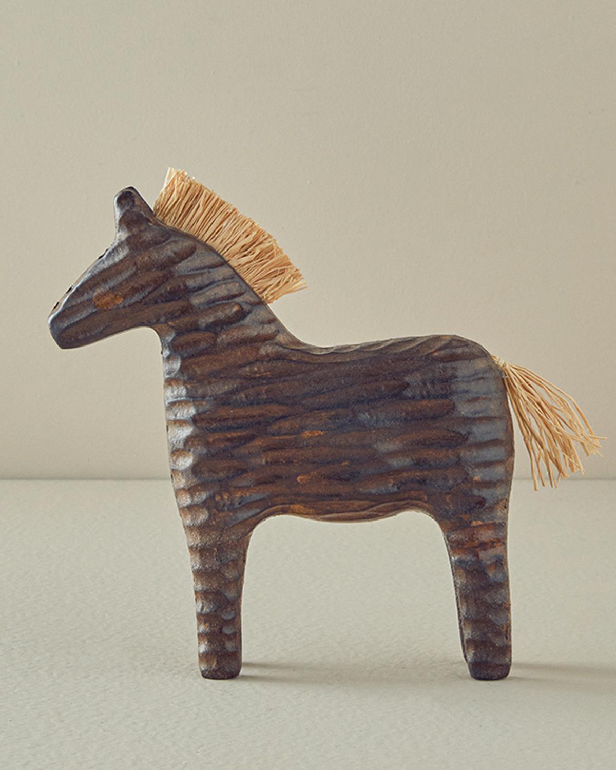 Horse Polyresin Biblo Kahverengi