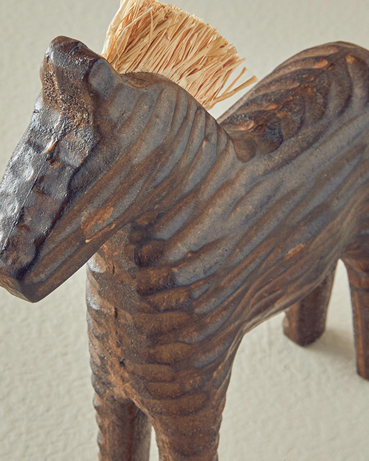 Horse Polyresin Biblo Kahverengi