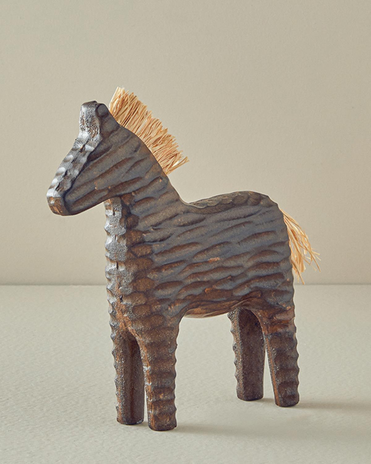 Horse Polyresin Biblo Kahverengi