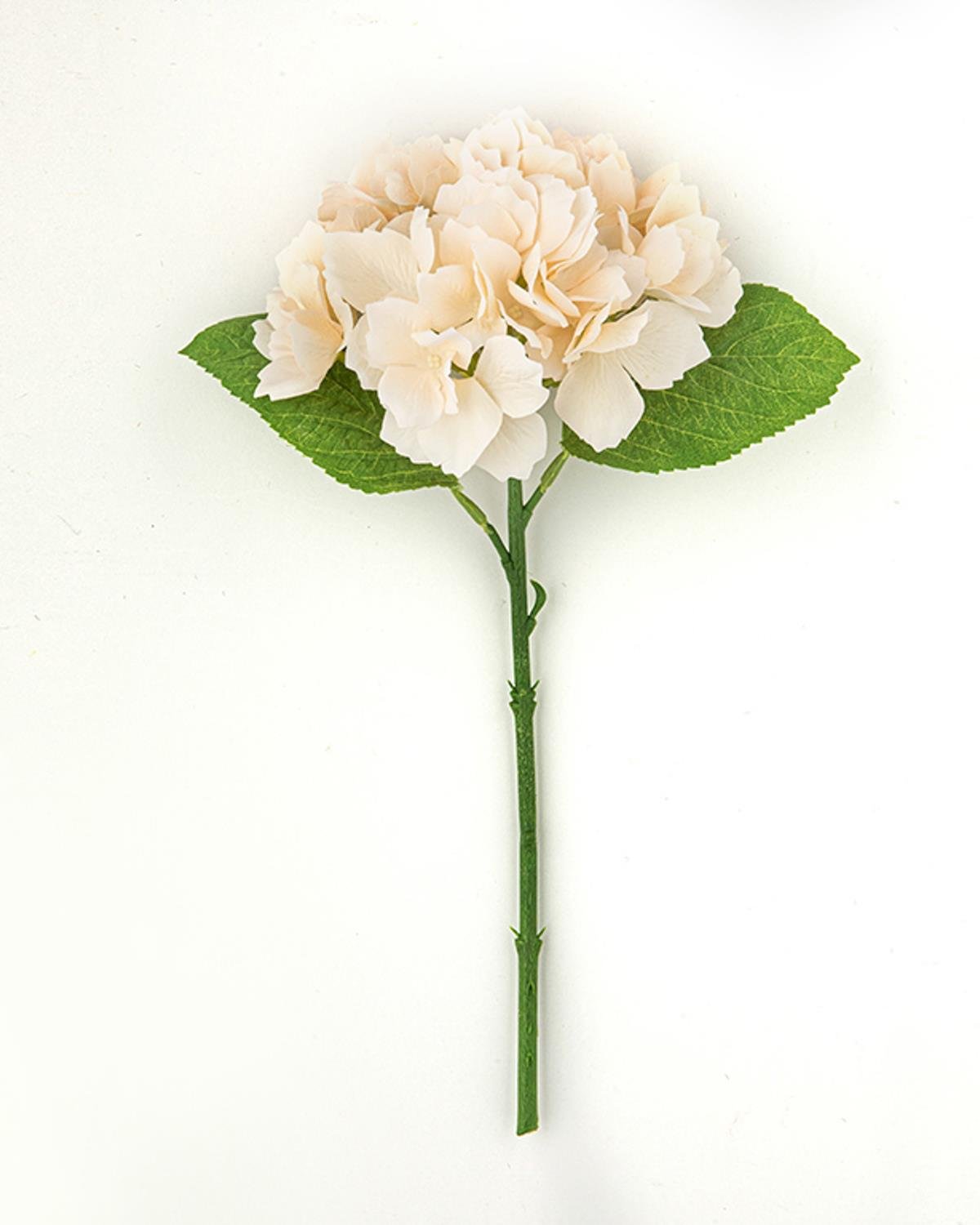 Hortensia Tek Dal Yapay Çiçek Şampanya