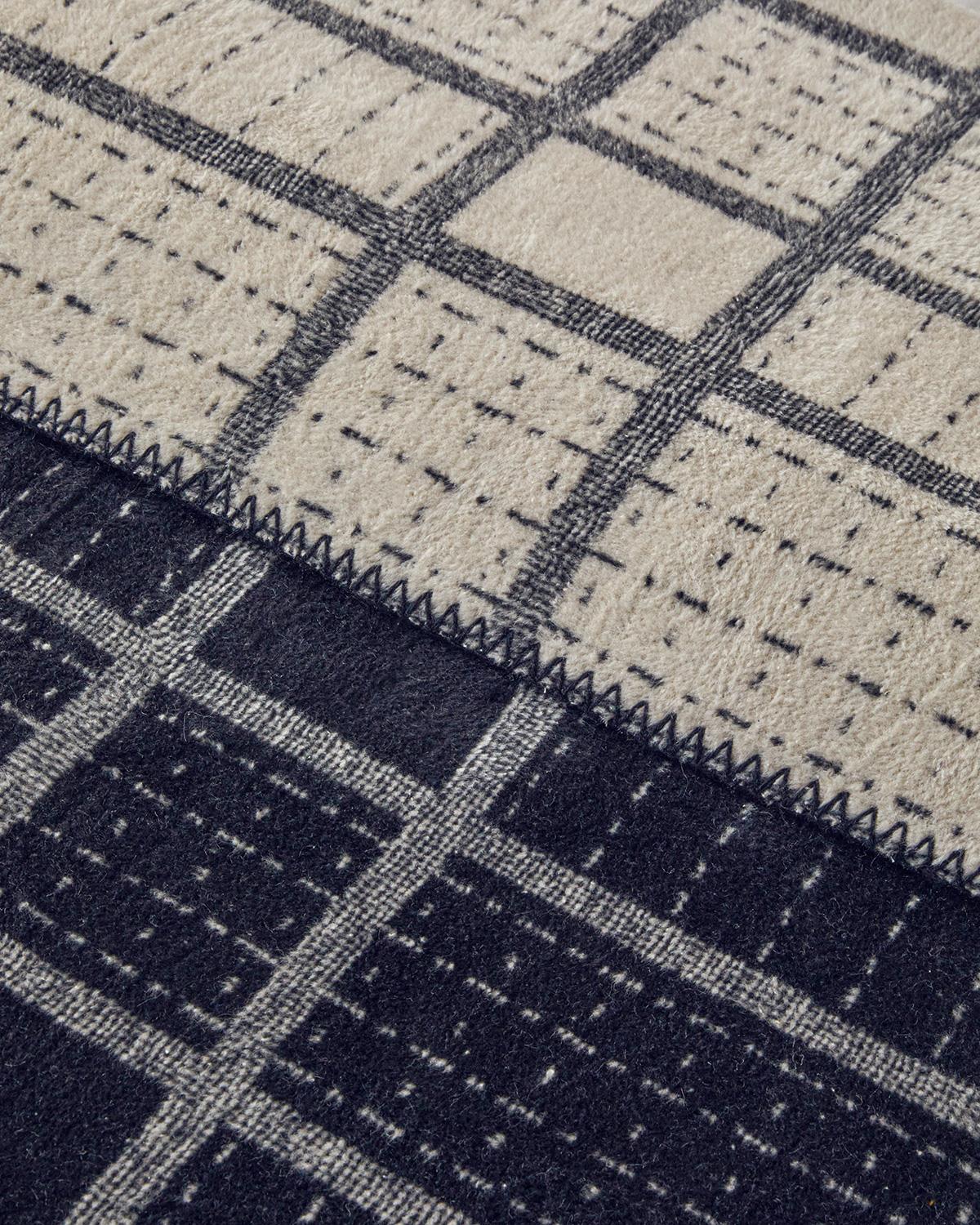 Intense Stripe Pamuklu Çift Kişilik Battaniye 200x220 cm Siyah