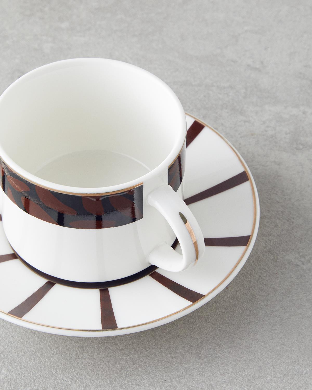 Isolde New Bone China 4 Parça 2 Kişilik Kahve Fincan Takımı 100 ml Kahverengi