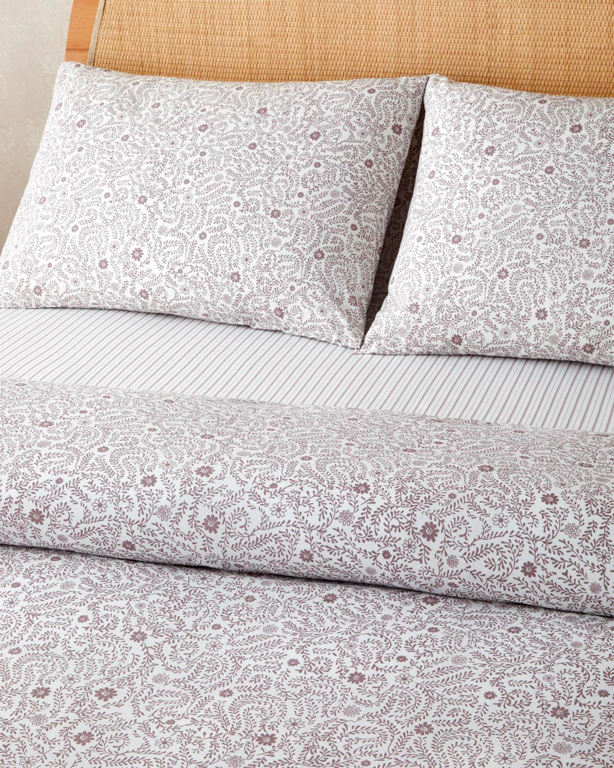 Ivy Blush Kolay Ütülenir Çift Kişilik Nevresim Takımı 200x220 cm Mor