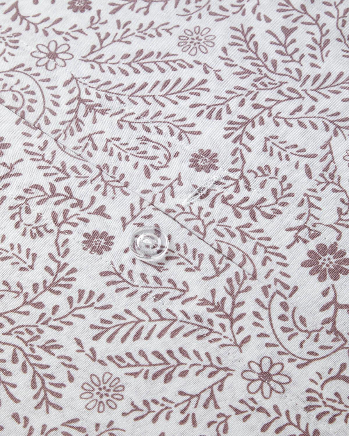 Ivy Blush Kolay Ütülenir Çift Kişilik Nevresim Takımı 200x220 cm Mor