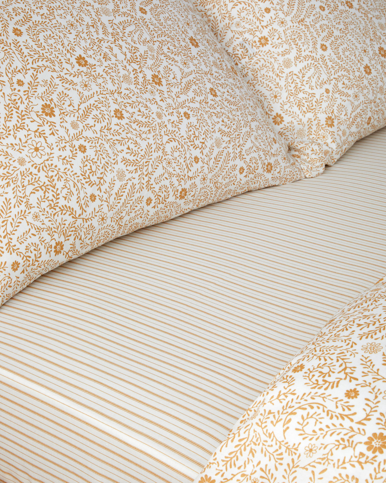 Ivy Blush Kolay Ütülenir Tek Kişilik Nevresim Takımı 160x220 cm Hardal