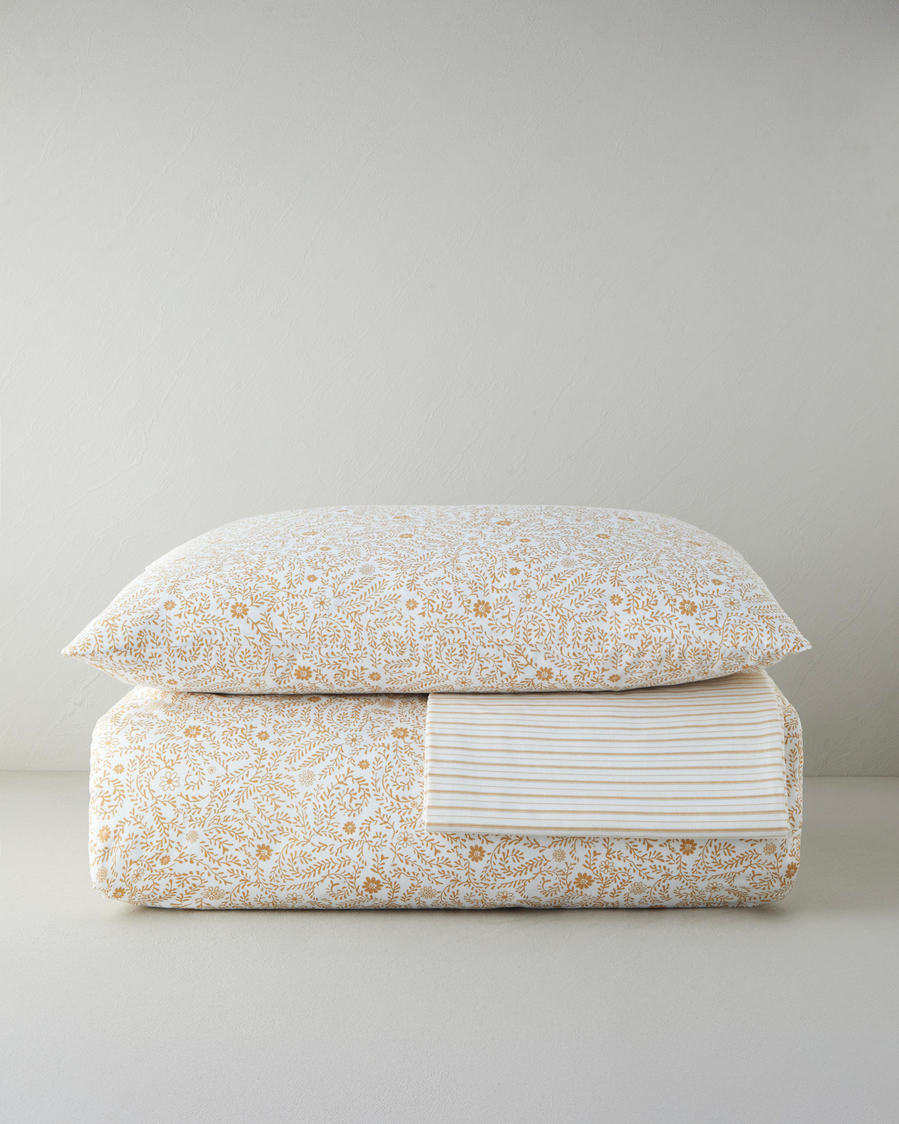 Ivy Blush Kolay Ütülenir Tek Kişilik Nevresim Takımı 160x220 cm Hardal