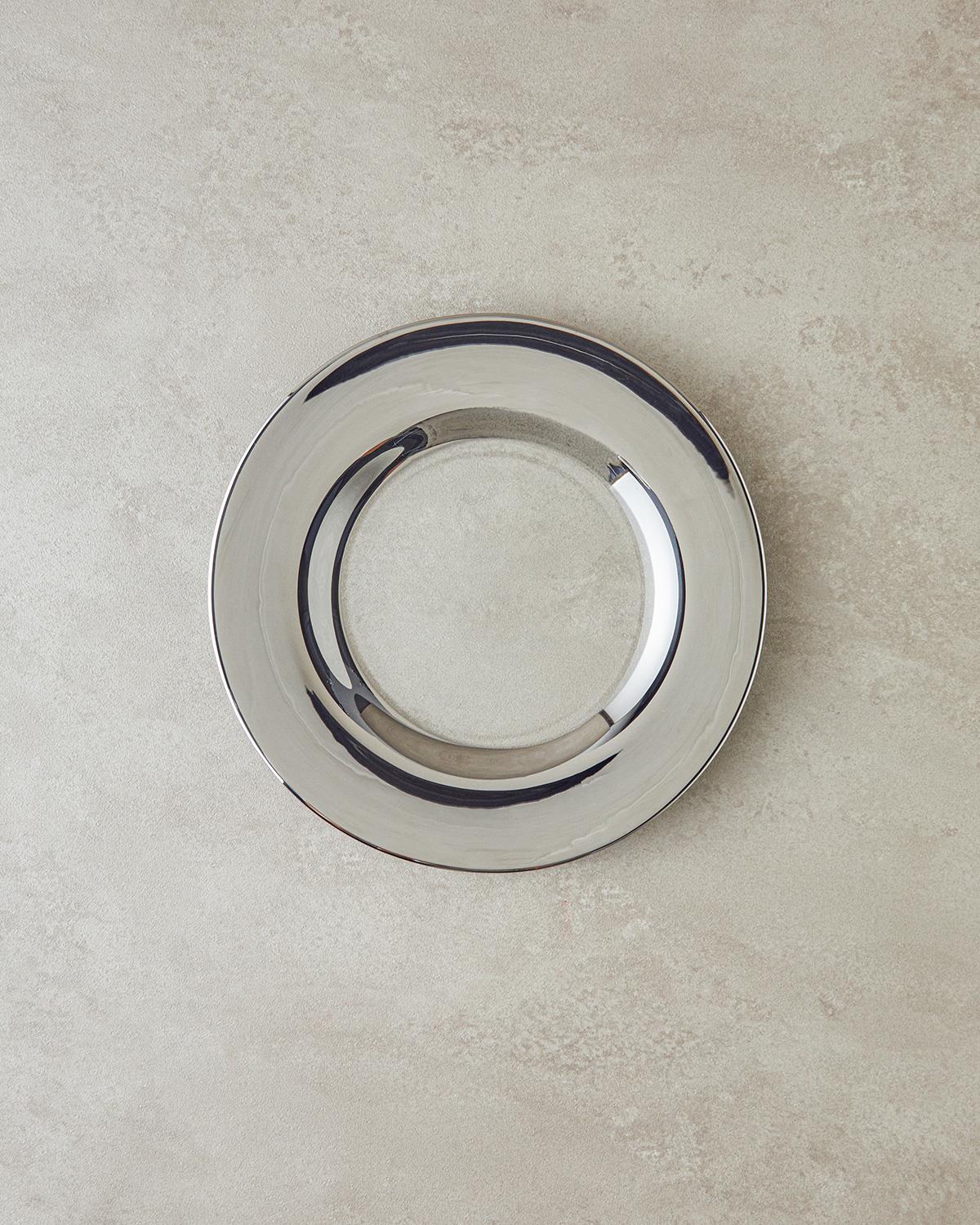 Jade Cam Servis Tabağı 26 cm Silver