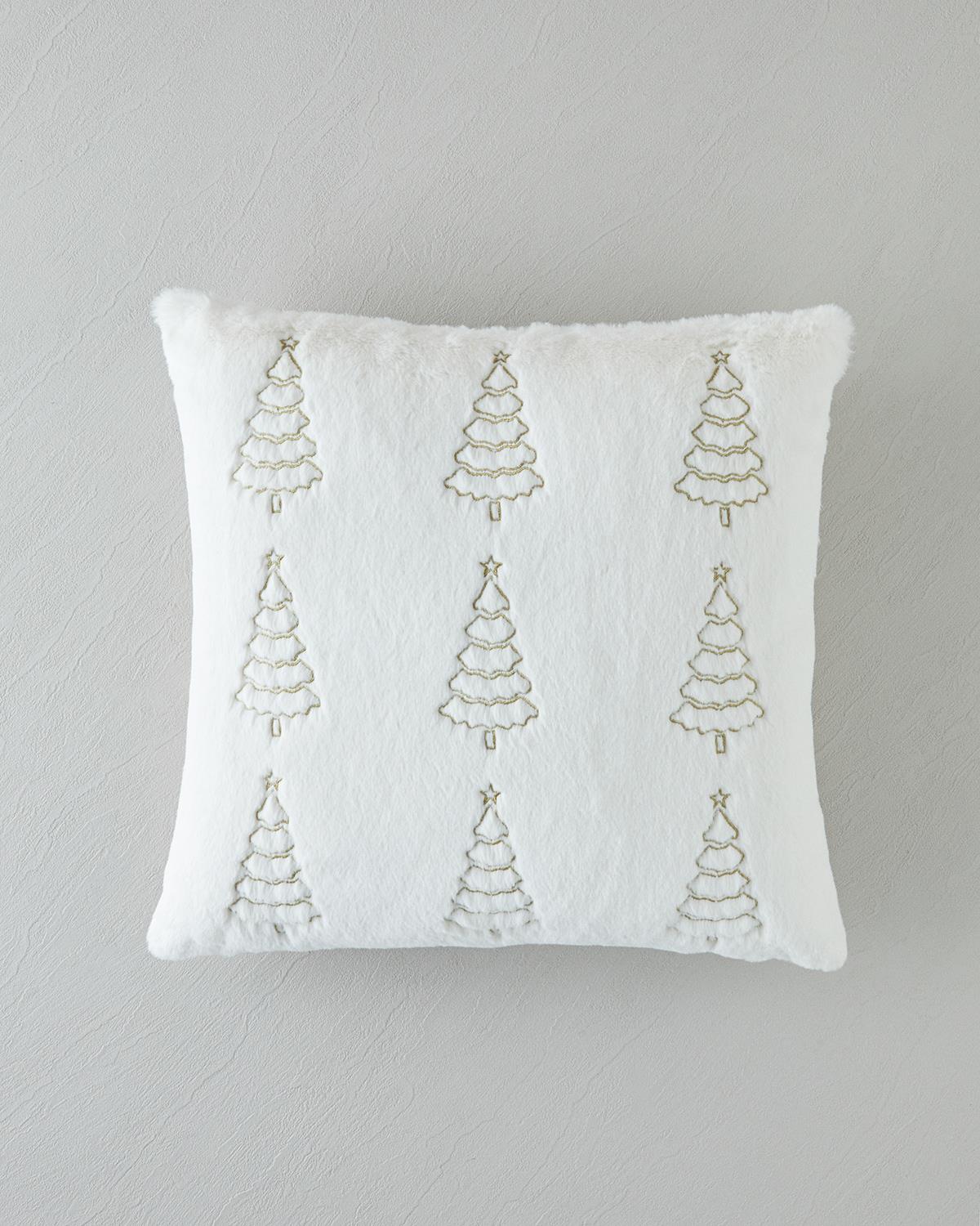 Jinglewhite Nakışlı Dekoratif Kırlent 45x45 cm Ekru