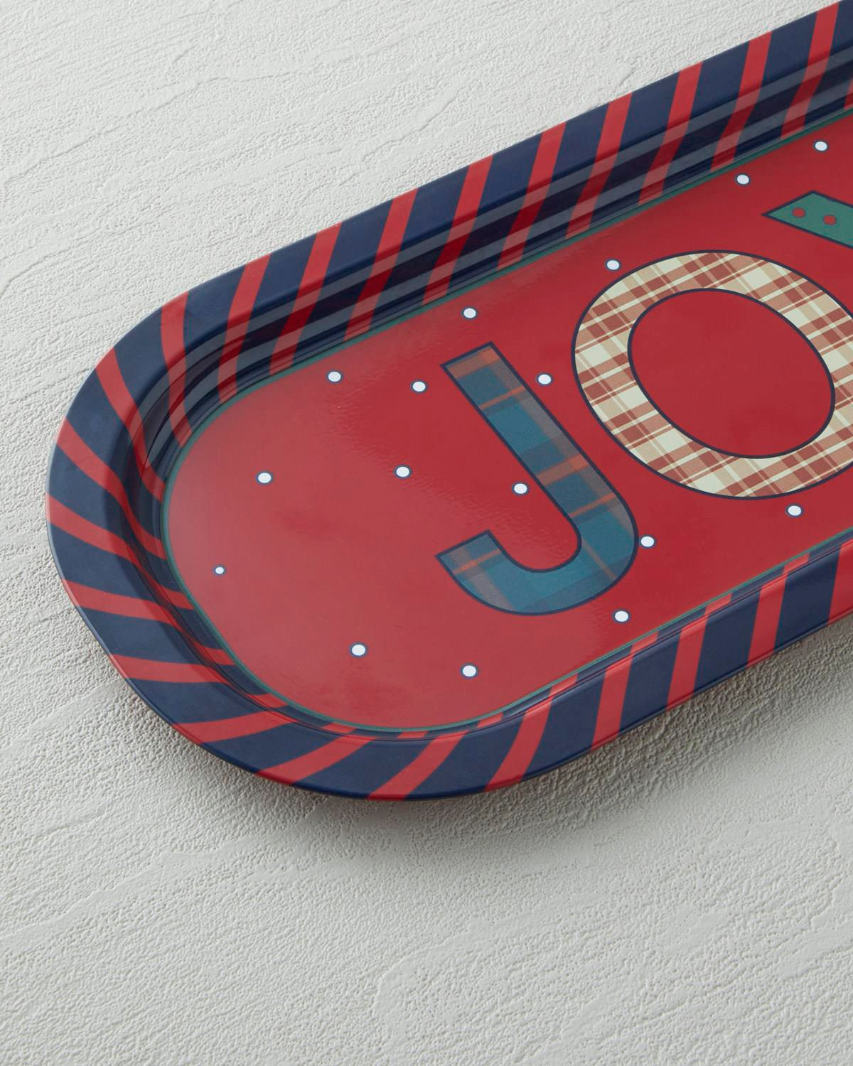 Jolly Metal Tepsi 16x35 cm Kırmızı - Lacivert