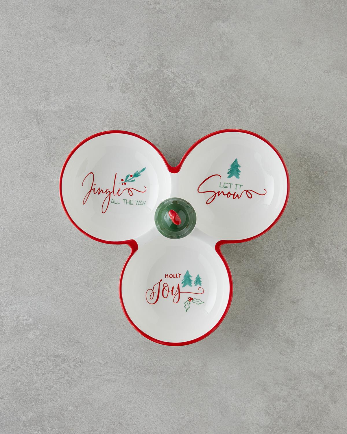 Joy Dolomite Sunumluk 28x28 cm Beyaz - Kırmızı