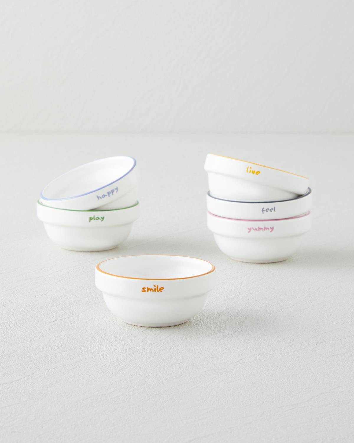 Joyfull Seramik 6'lı Çerezlik 6 cm Renkli