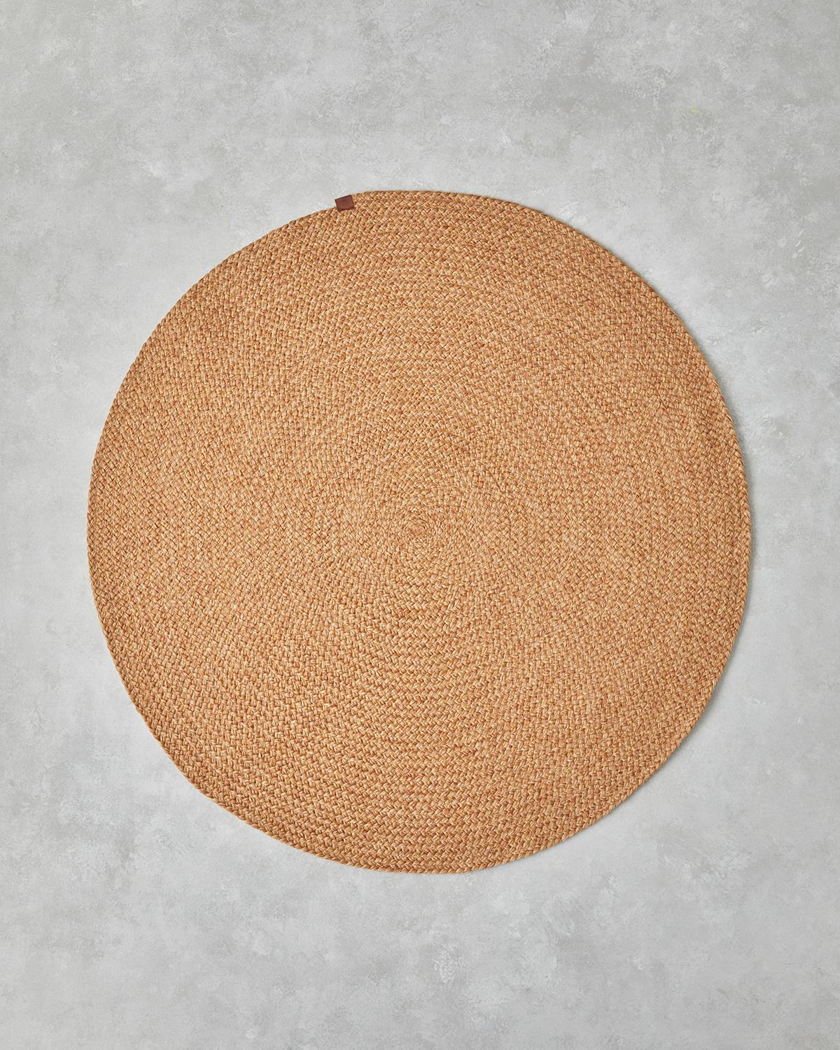 Juliet Yuvarlak Dekoratif Jüt Kilim 90 cm Natural