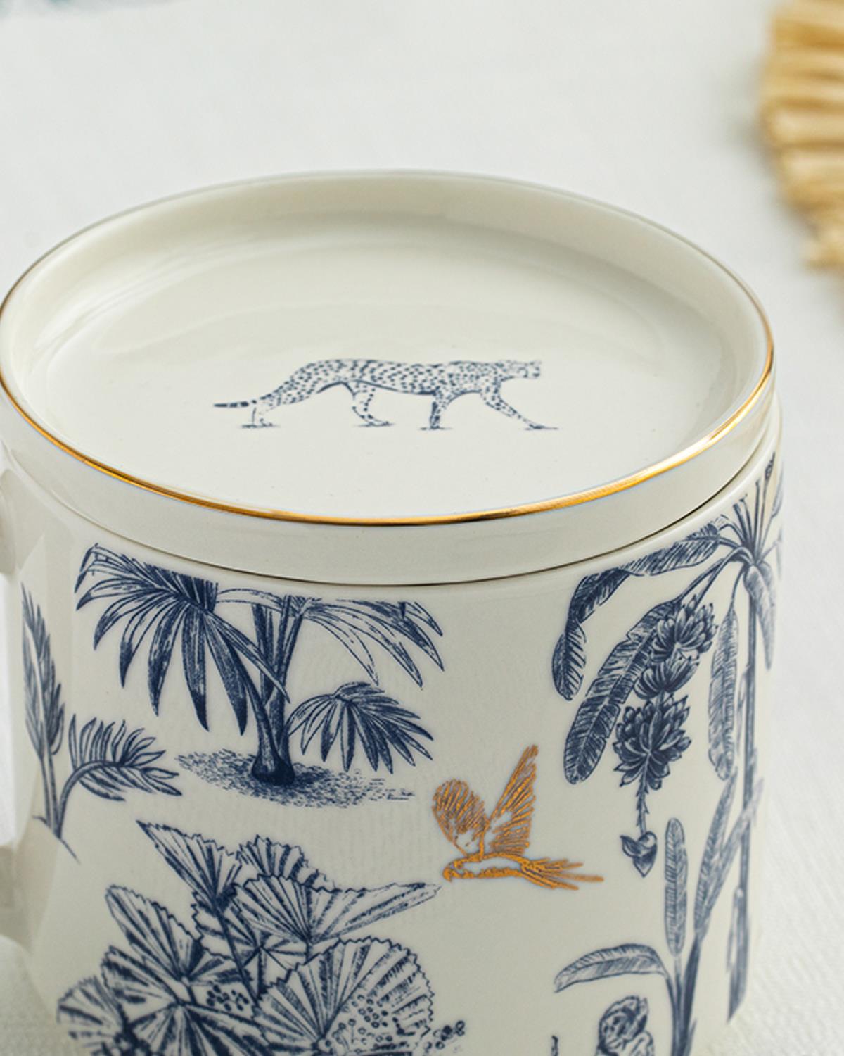 Jungled New Bone China Kupa Mavi