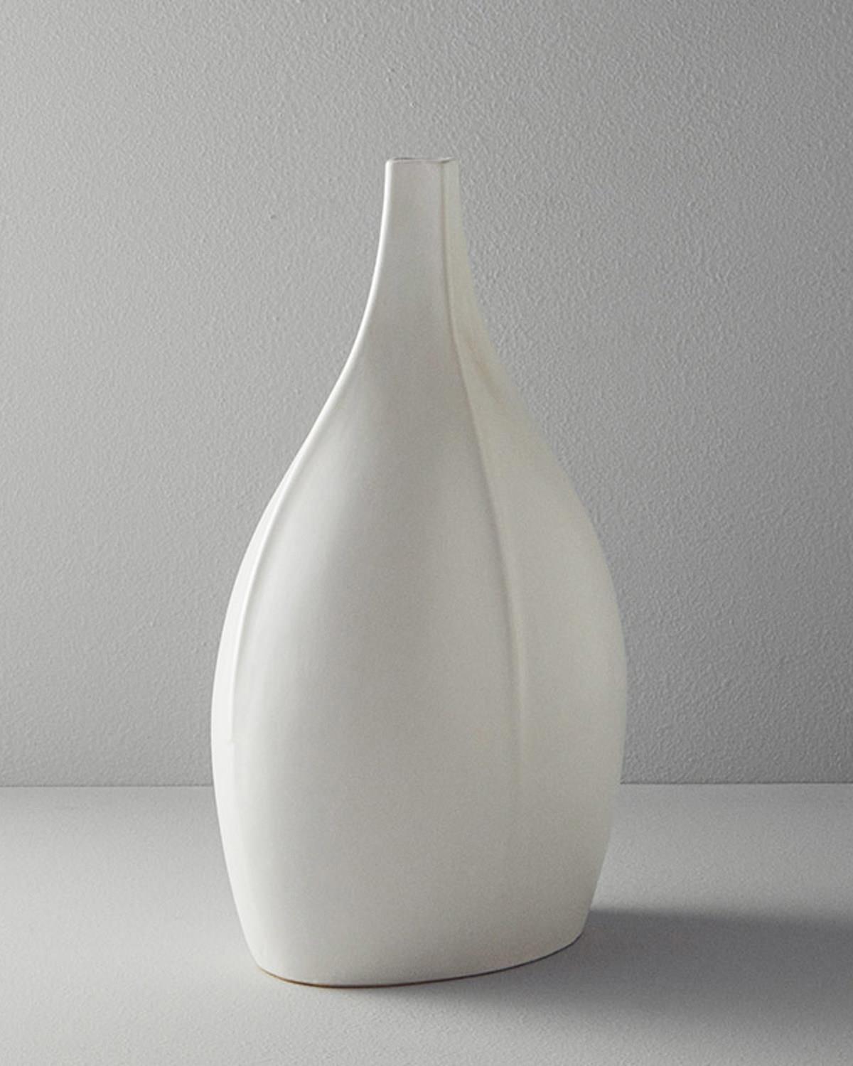 Kelsey Stoneware Vazo Beyaz