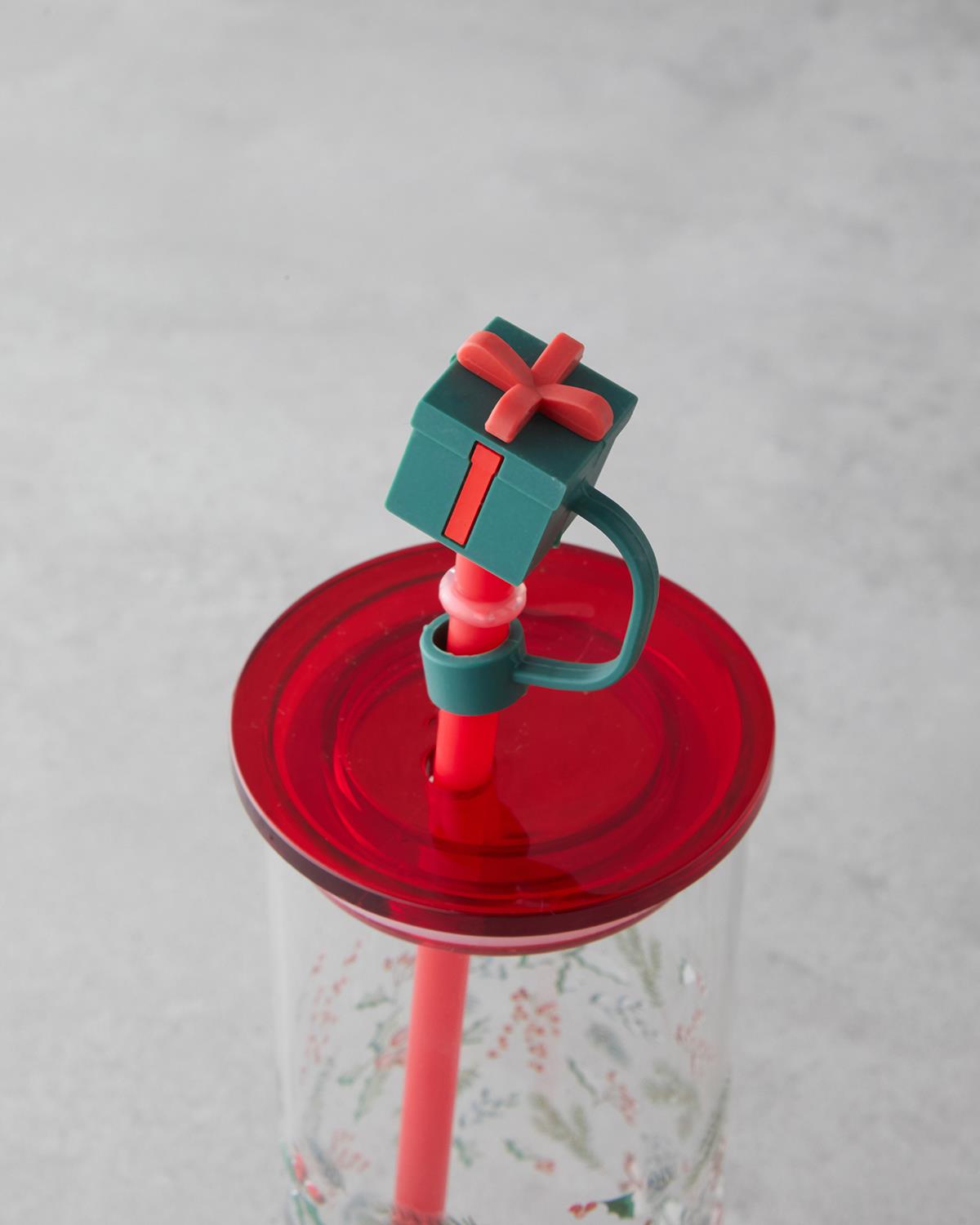 Kokina Borosilikat Pipetli Bardak 460 ml Kırmızı