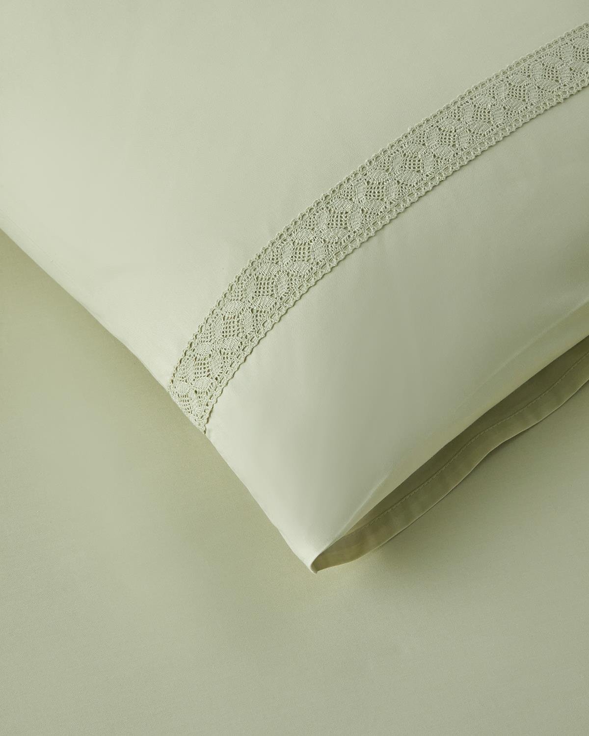 Lace Elegance Kopanakili Perkal King Size Nevresim Takımı 240x220 cm Yeşil