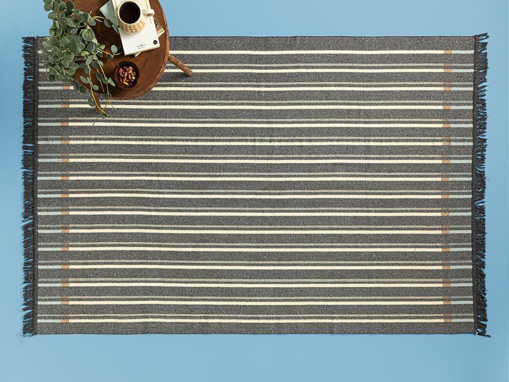 Lara Lue Dokuma Kilim Krem-Antrasit