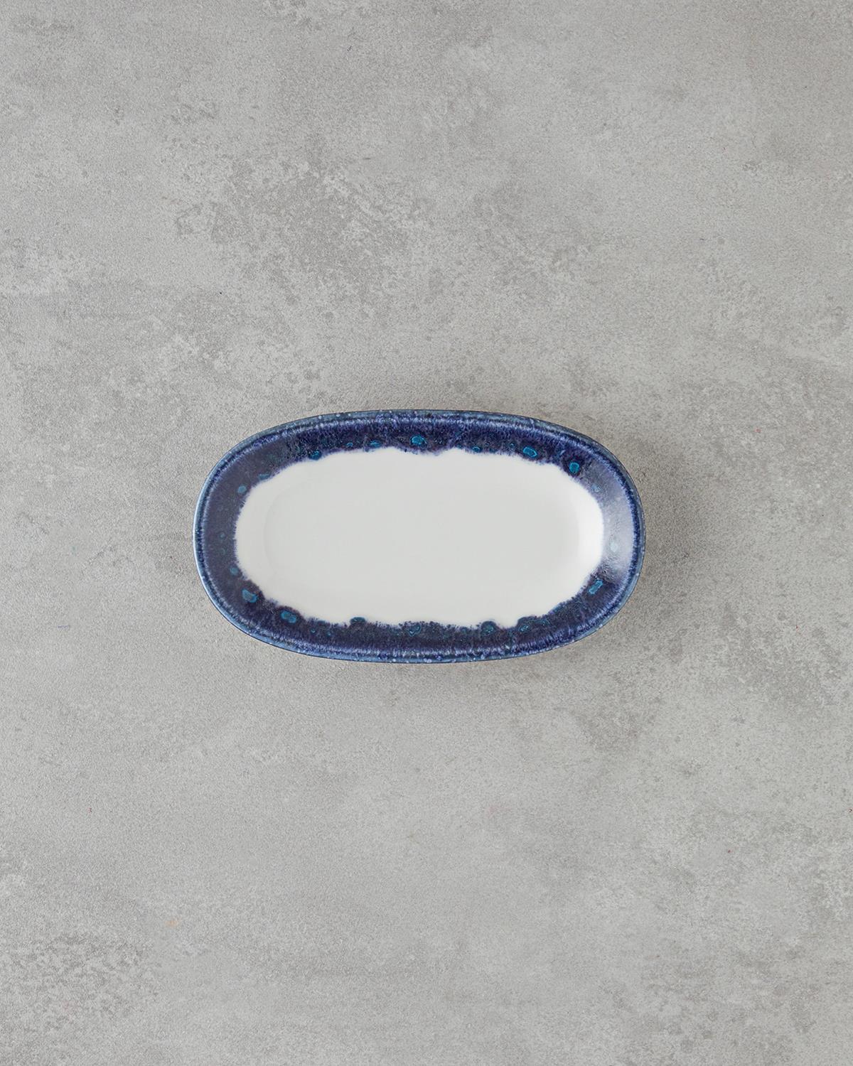 Larry Porselen Kayık Tabak 19 cm Lacivert