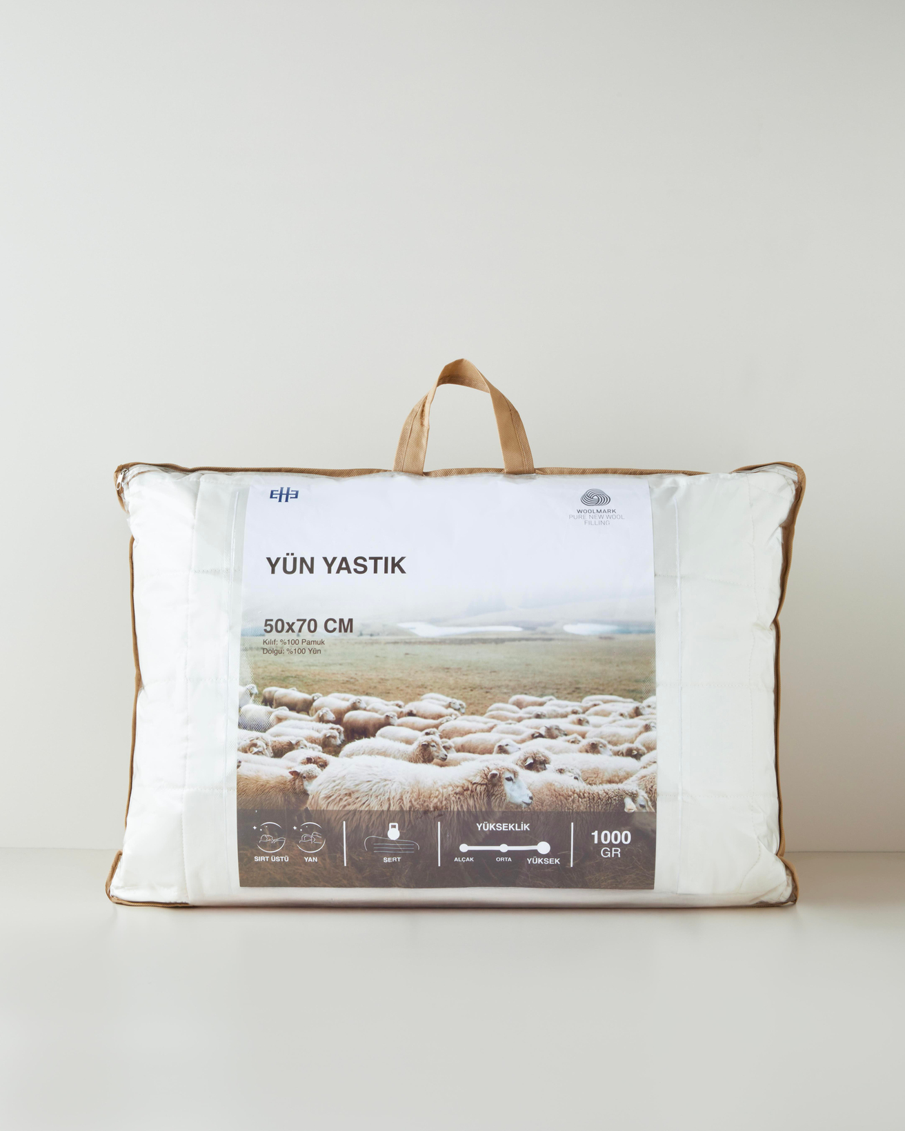 Layna Yün Yastık 50x70 cm Krem