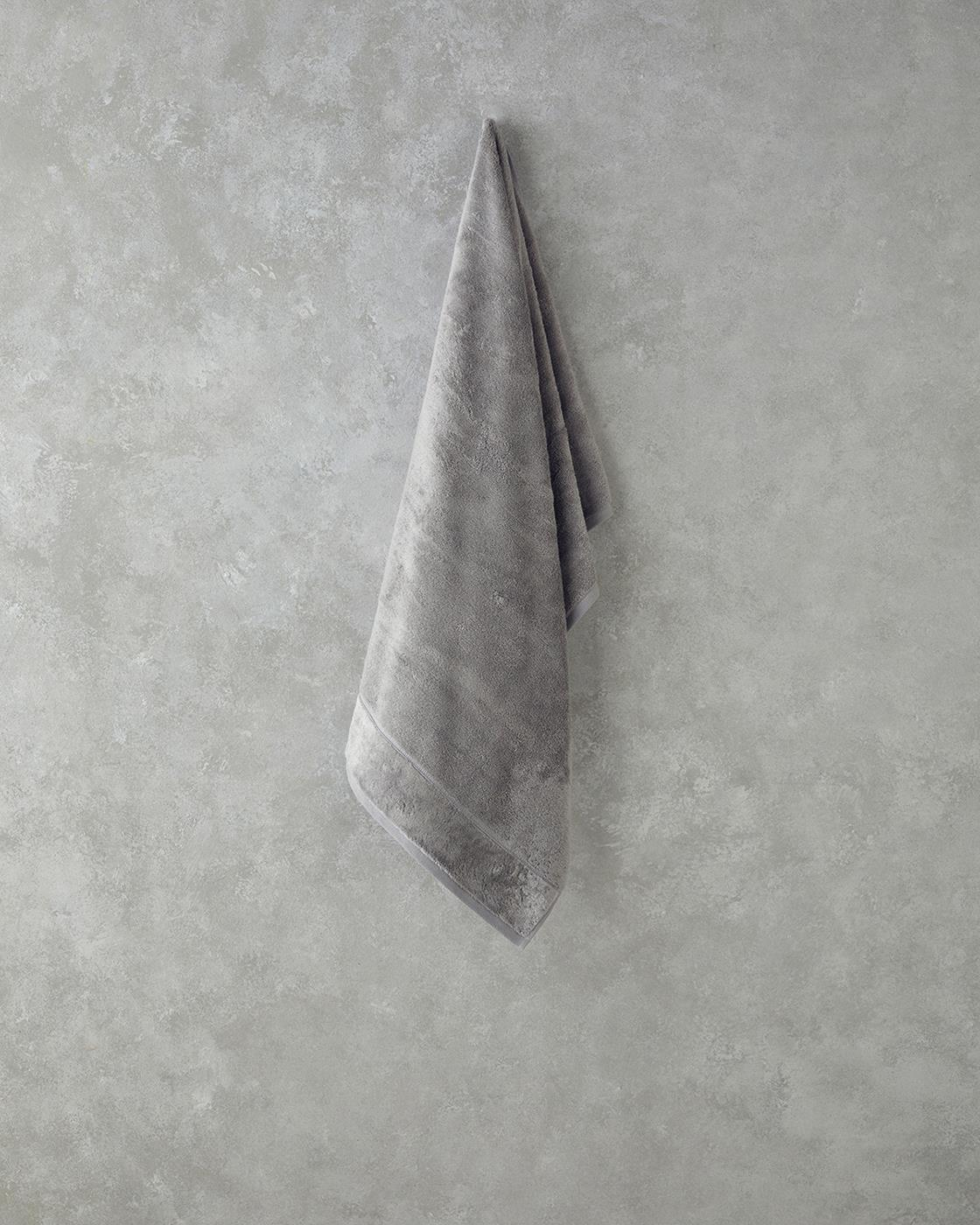 Leafy Bambu Banyo Havlusu 70x140 cm Gri