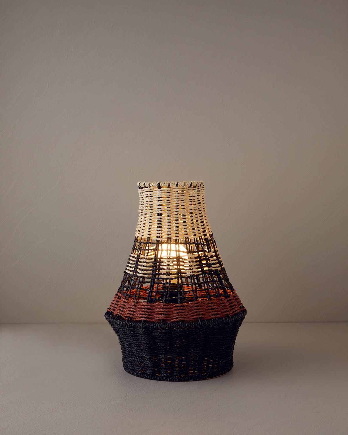 Lenore Kağıt İp Abajur 12x22x35 cm Natural