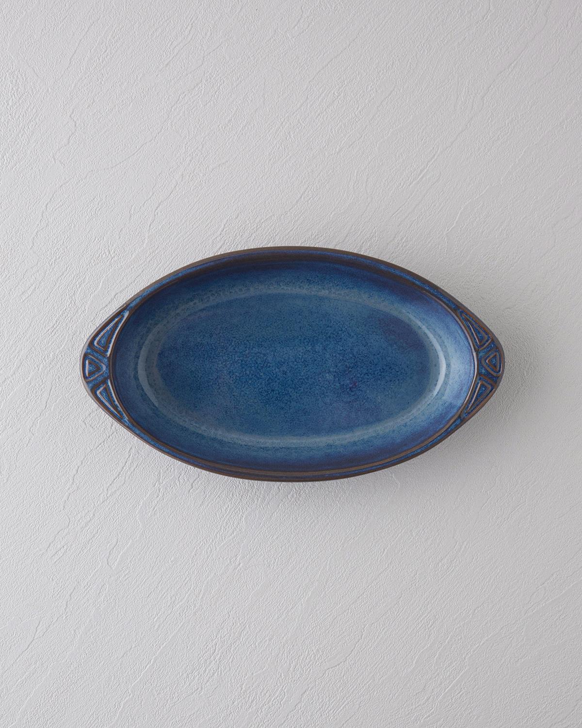 Lia Seramik Fırın Kabı 26x14,5x4 cm Mavi