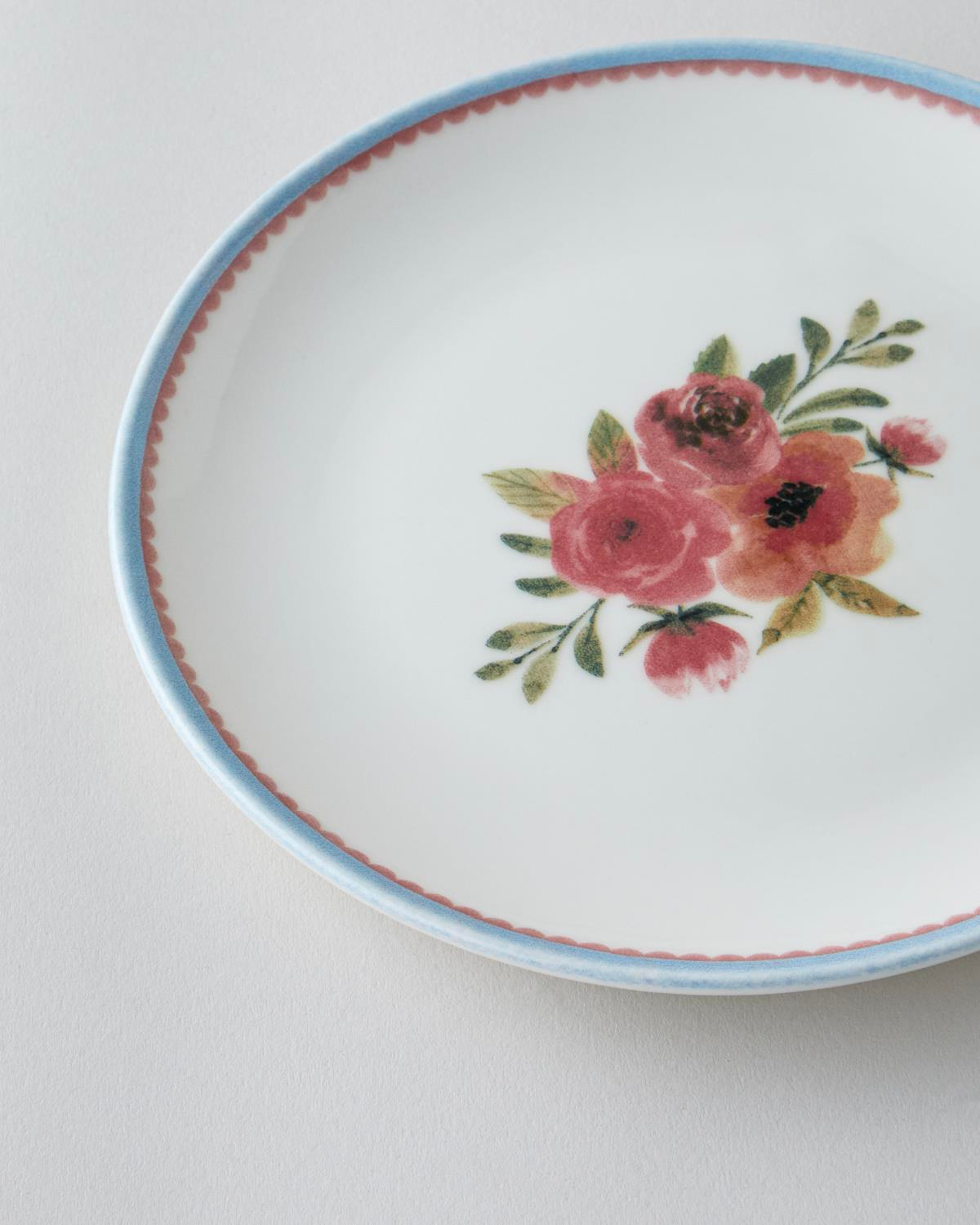 Lilya Porselen 6'lı Pasta Tabağı 19 cm Renkli