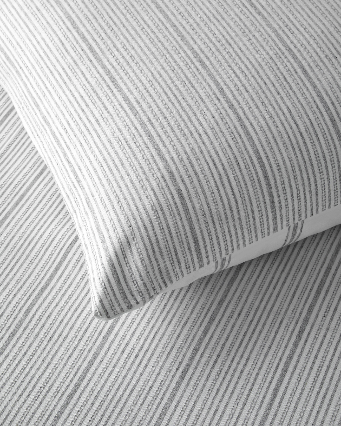 Line Mesh İpliği Boyalı Tek Kişilik Nevresim Takımı 160x220 cm Gri