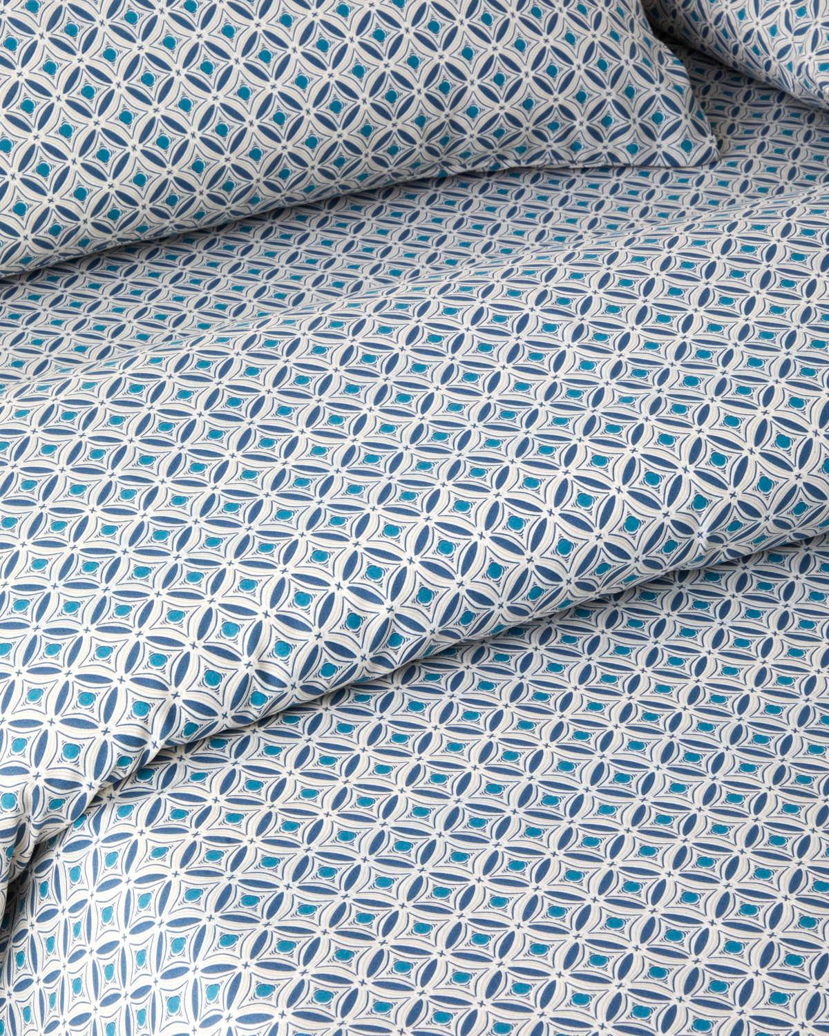 Line Motion Kolay Ütülenir Çift Kişilik Nevresim Takımı 200x220 cm Lacivert - Bej