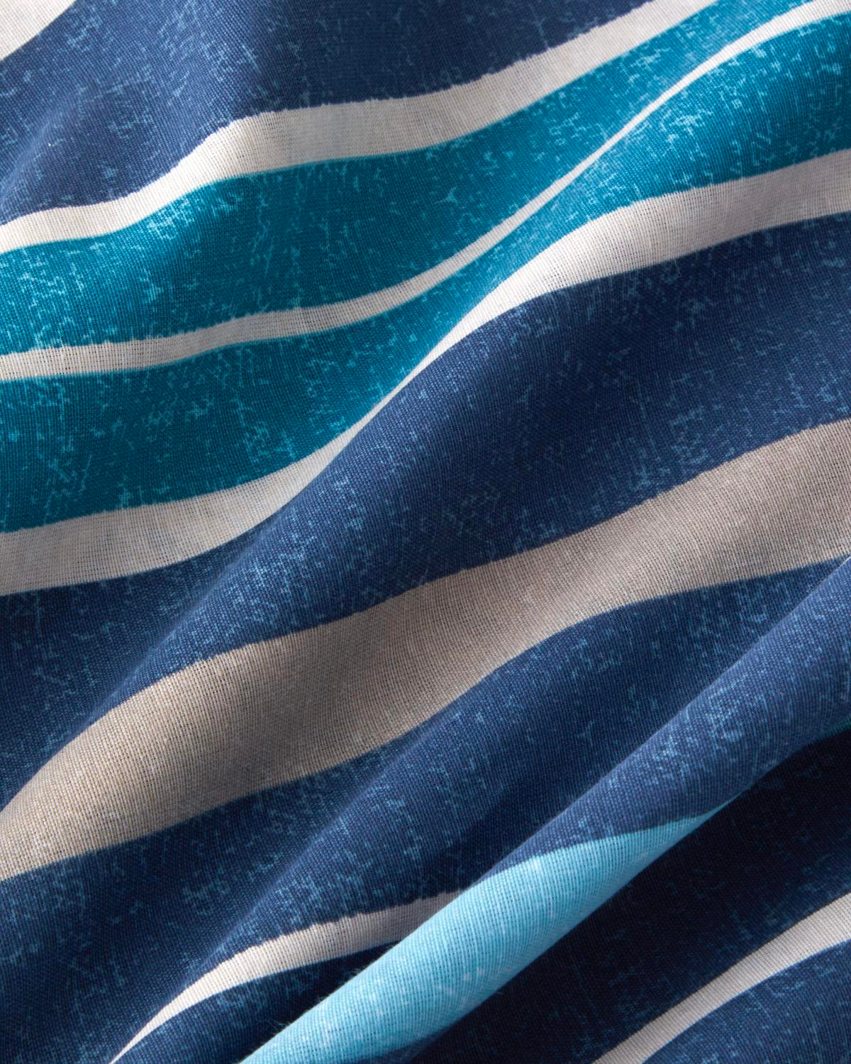 Line Motion Kolay Ütülenir Çift Kişilik Nevresim Takımı 200x220 cm Lacivert - Bej