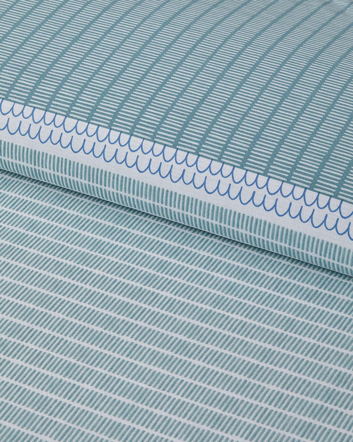 Linear Harmony Pamuklu Çift Kişilik Nevresim Seti 200x220 cm Yeşil