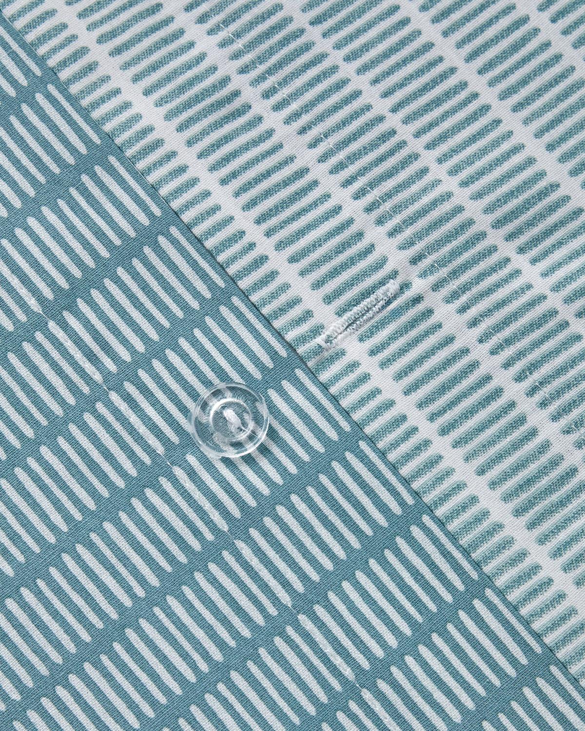 Linear Harmony Pamuklu Çift Kişilik Nevresim Seti 200x220 cm Yeşil