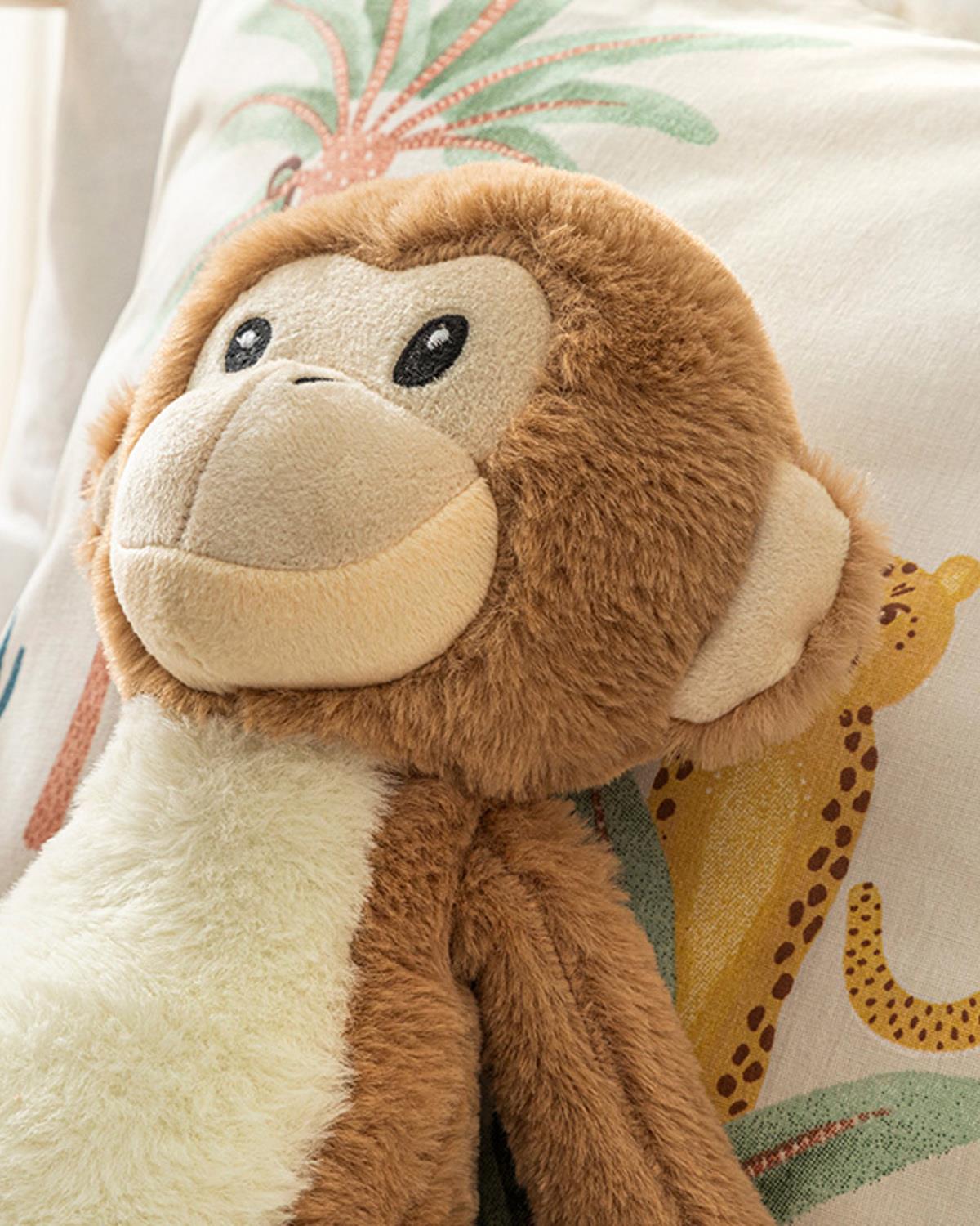 Little Monkey Bebe Dekoratif Kırlent Ekru