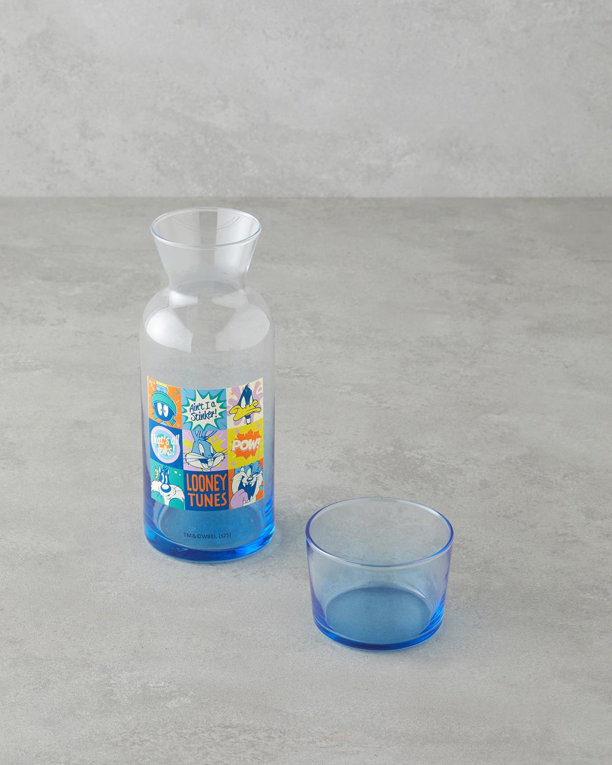 Looney Tunes Cam Lisanslı Başucu Sürahi 700 Ml + 220 Ml Renkli