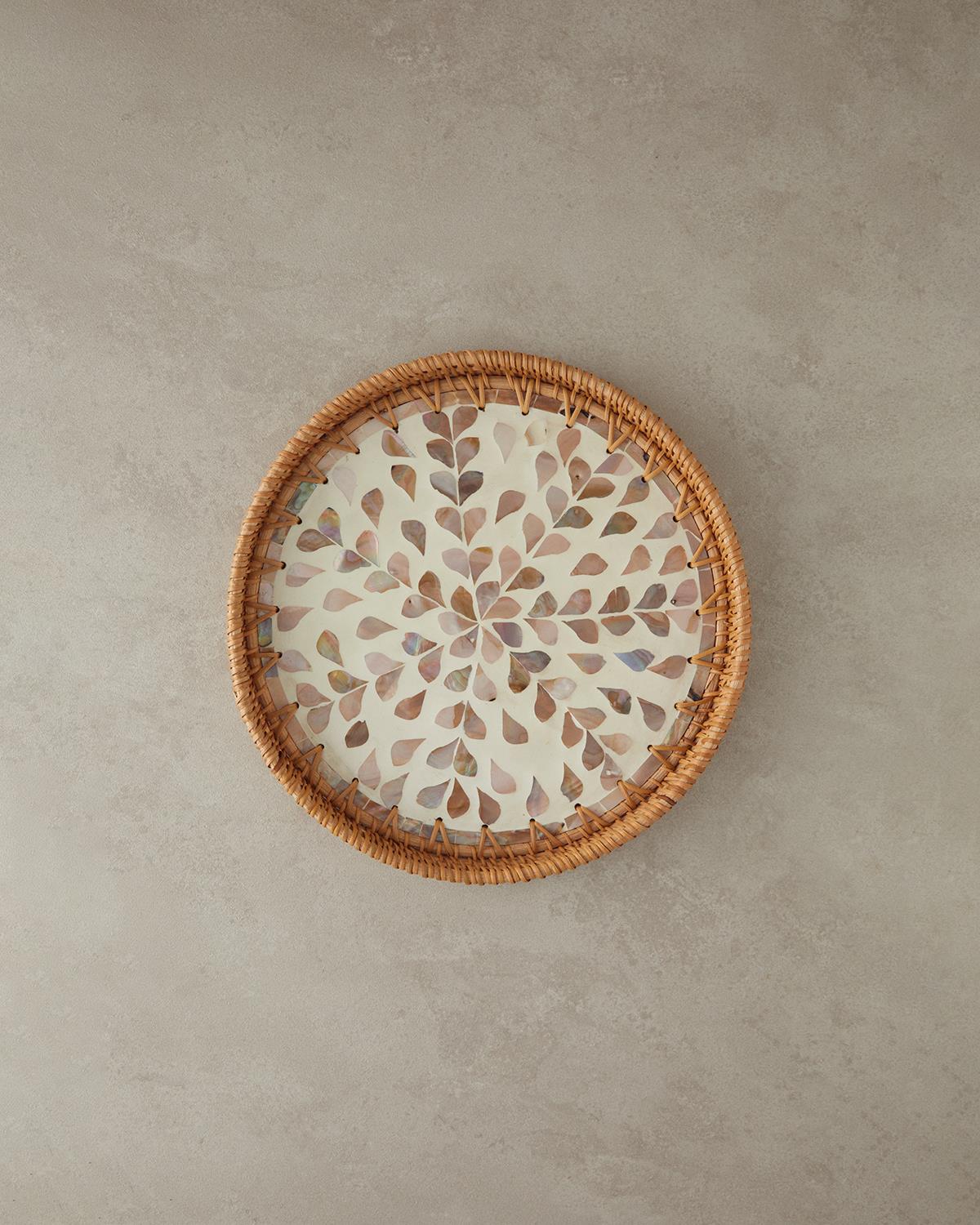 Louice Rattan Tepsi Kahverengi