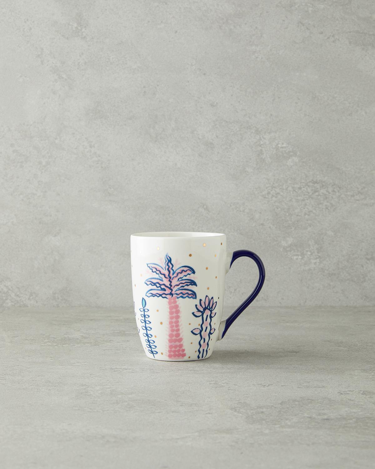 Love Adore New Bone China Kupa Pembe - Mavi
