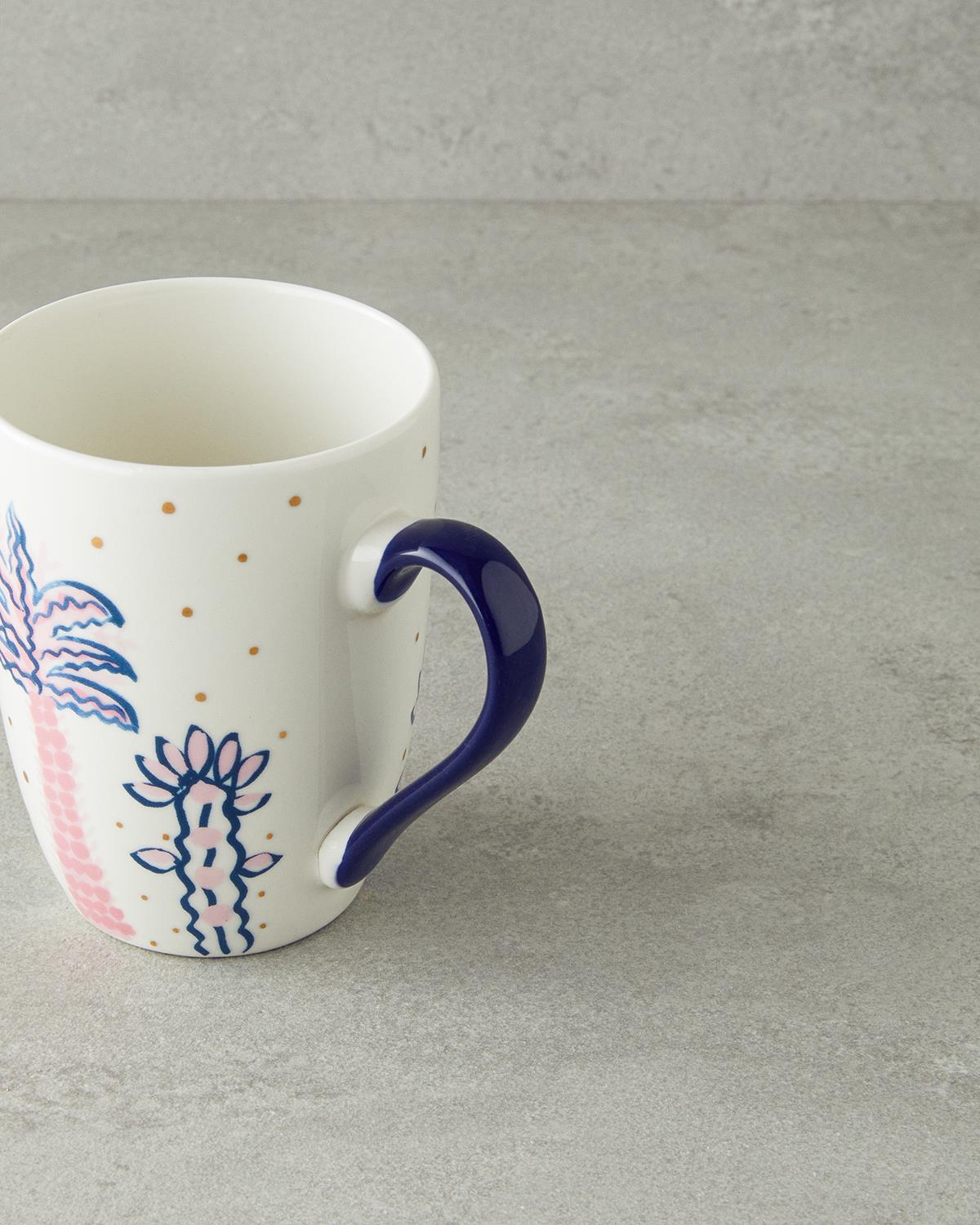 Love Adore New Bone China Kupa Pembe - Mavi