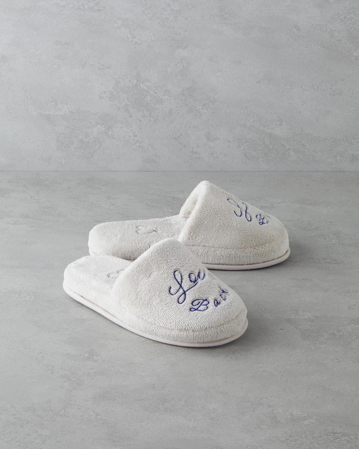Love Bath Pamuklu Banyo Terliği 38-39 cm Bej