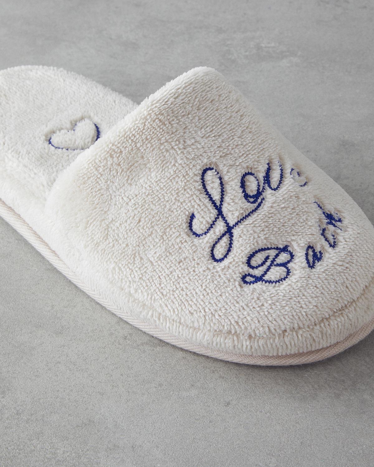 Love Bath Pamuklu Banyo Terliği Bej