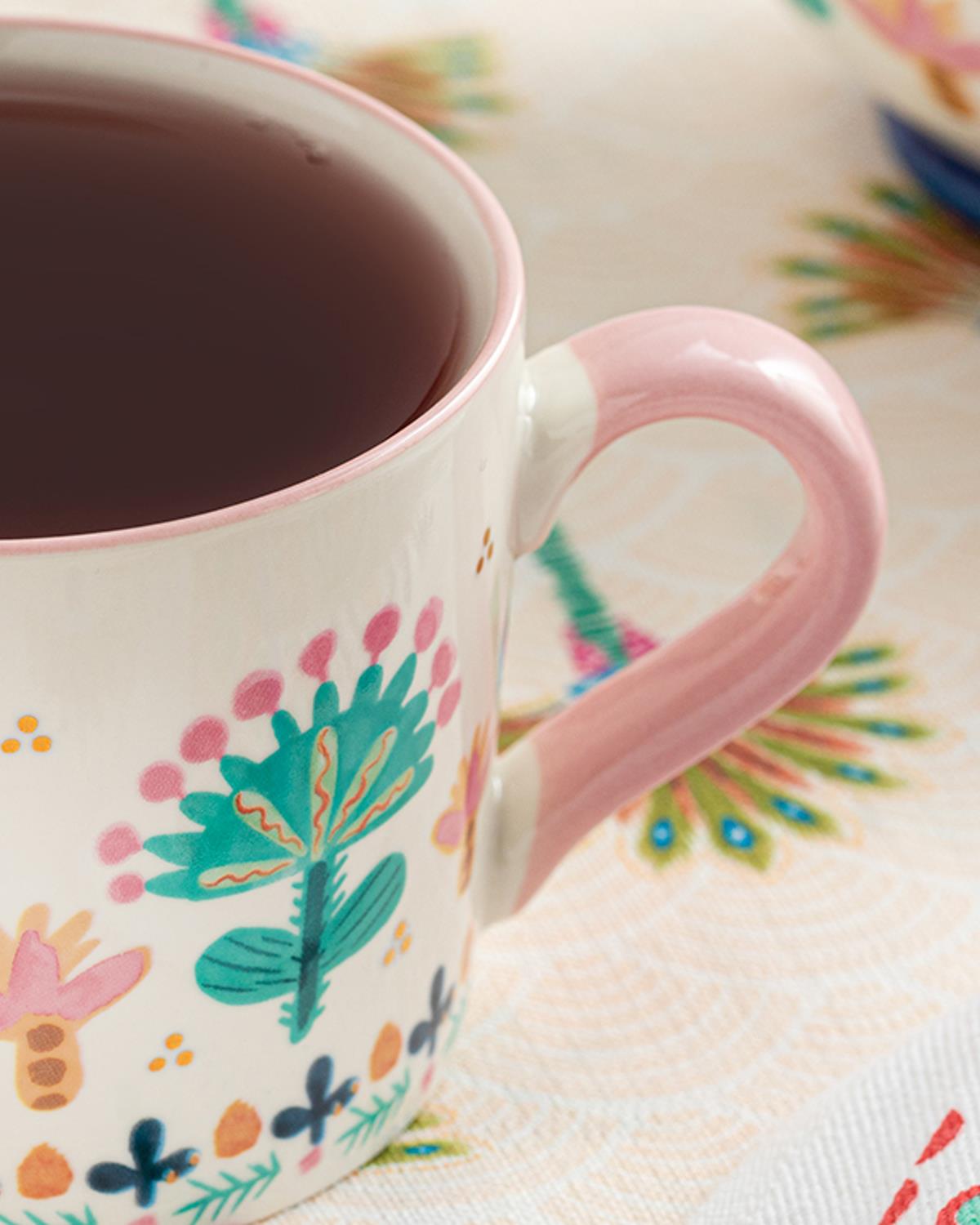 Love Desire New Bone China Kupa 440 ml Pembe