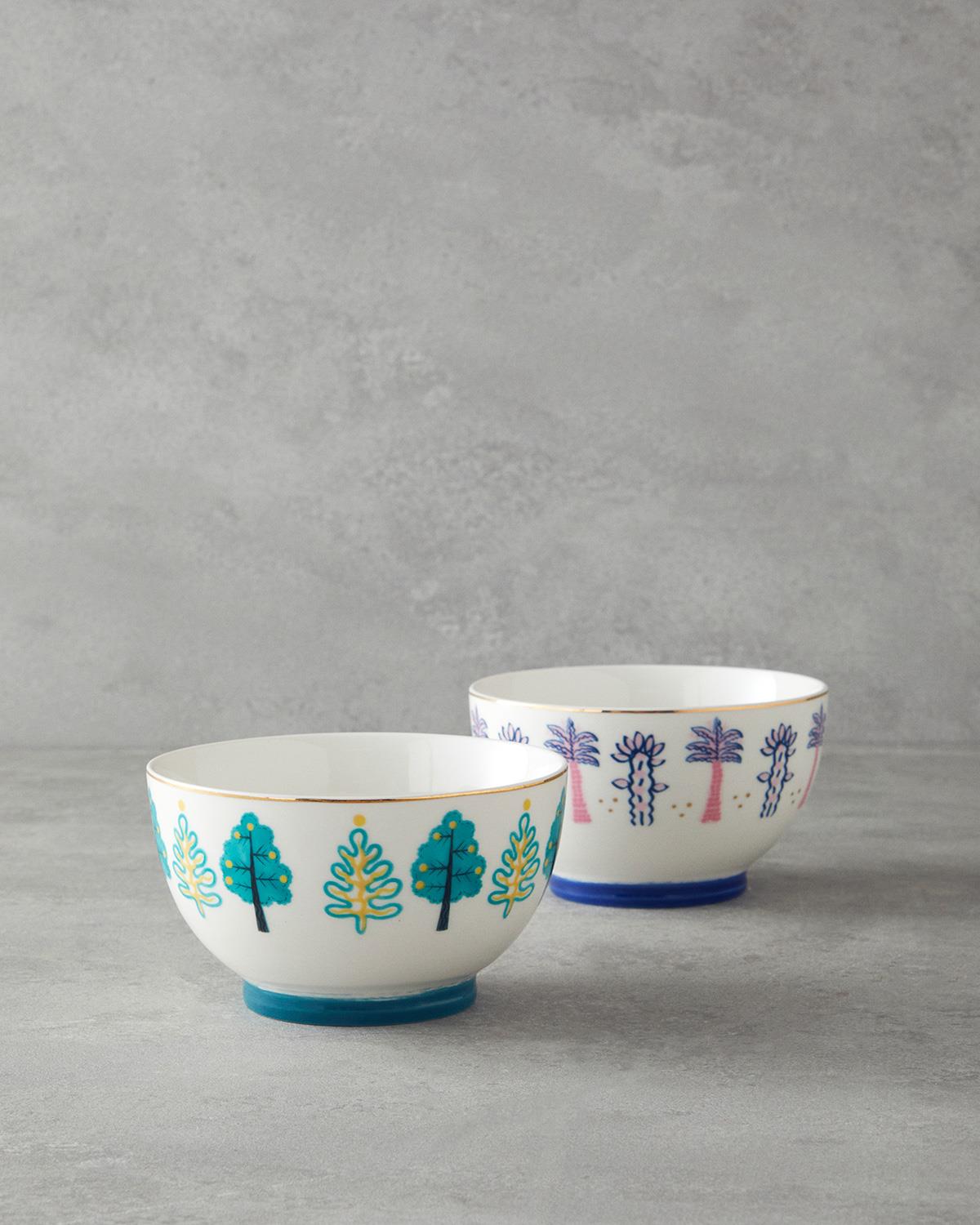 Love Fantasy New Bone China Kase Pembe - Mavi