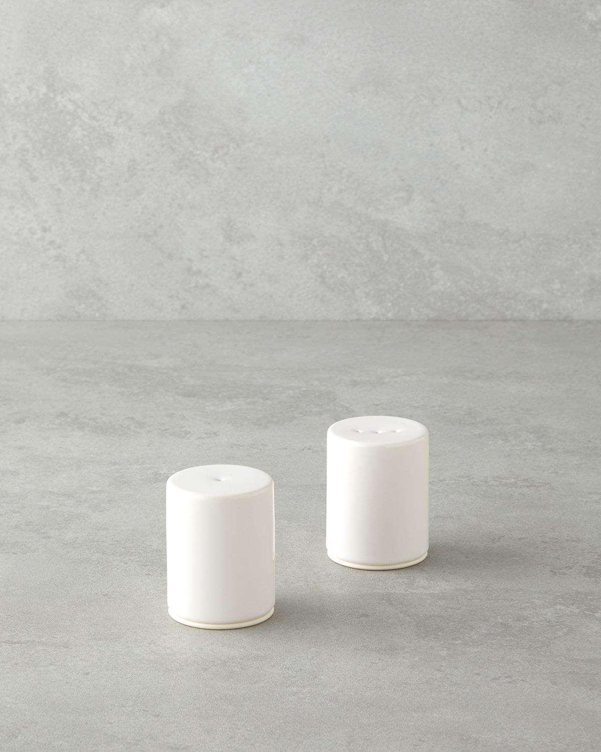 Luma Seramik 2'li Tuzluk - Biberlik 6 cm Krem
