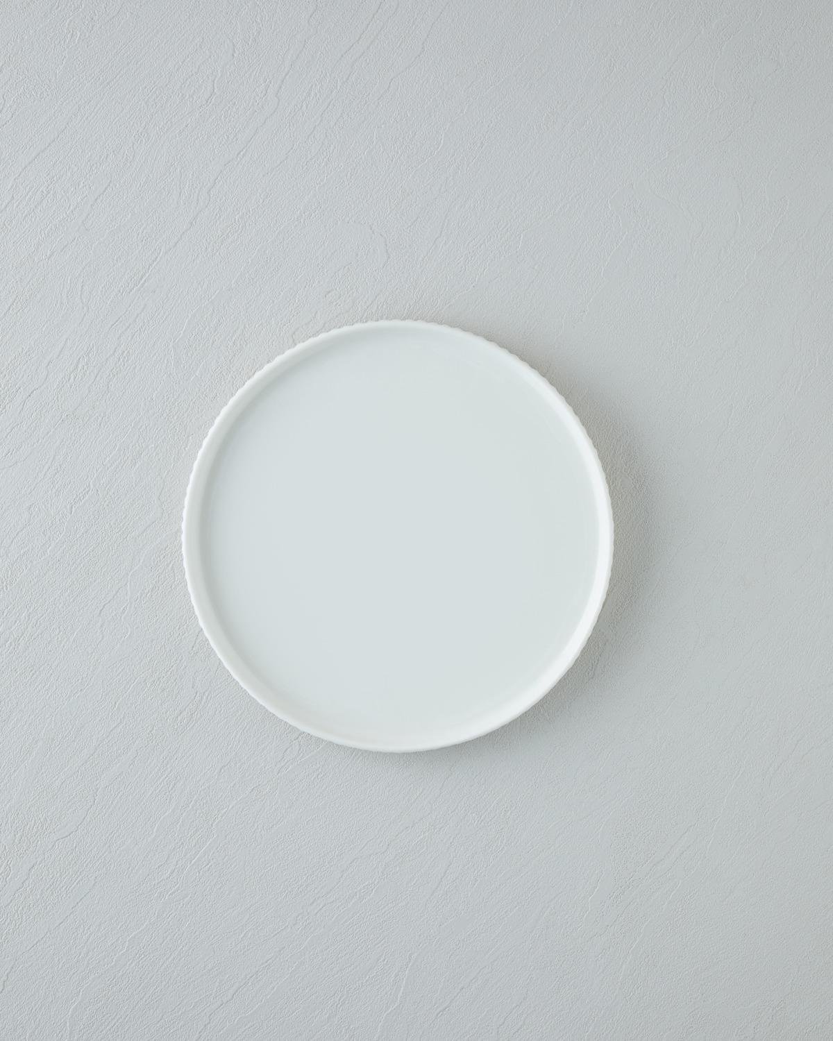 Lunara Porselen Servis Tabağı 24 cm Beyaz