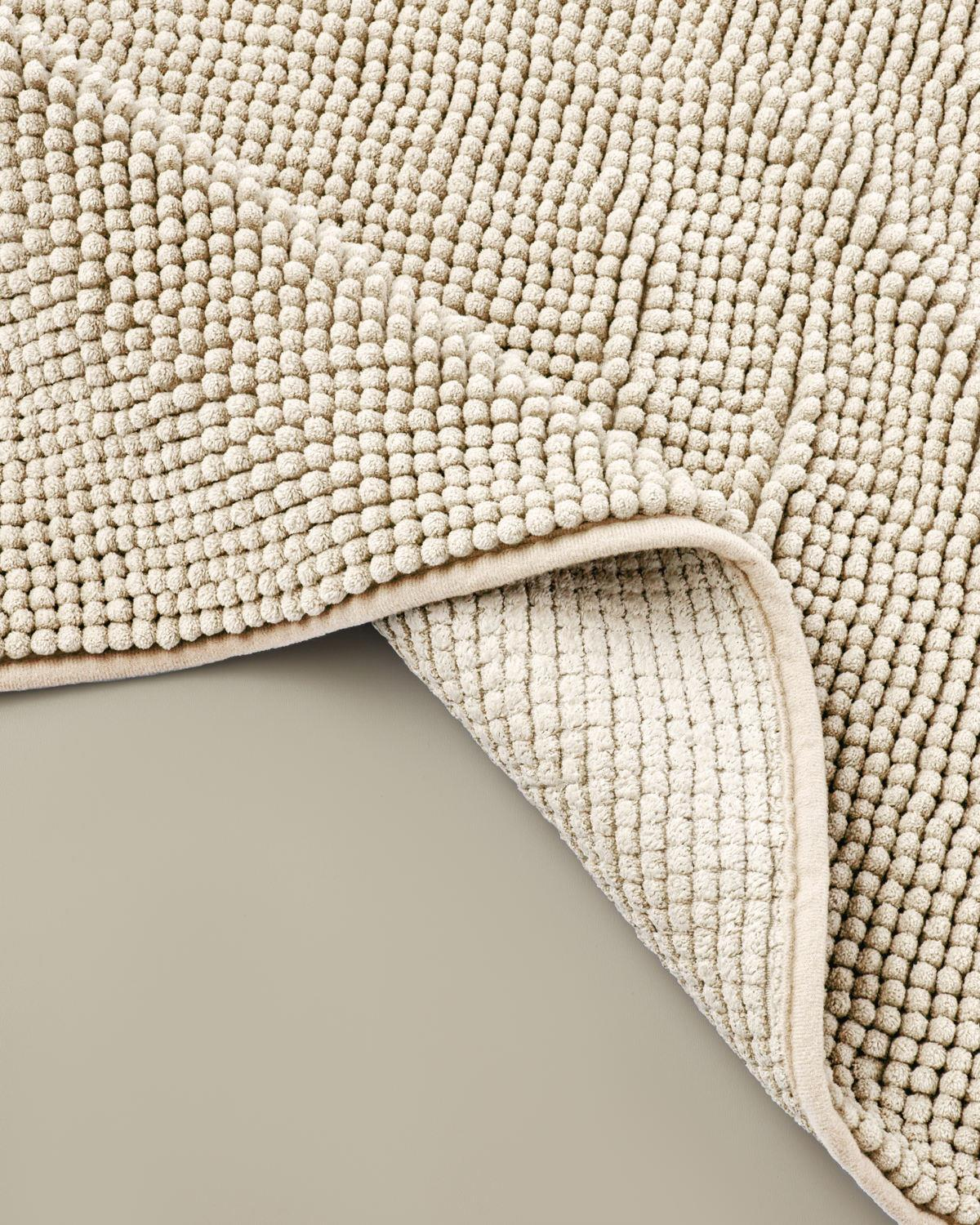 Macaroni Kaydırmaz Taban Banyo Paspası Seti 60x90 + 40x60 cm Bej