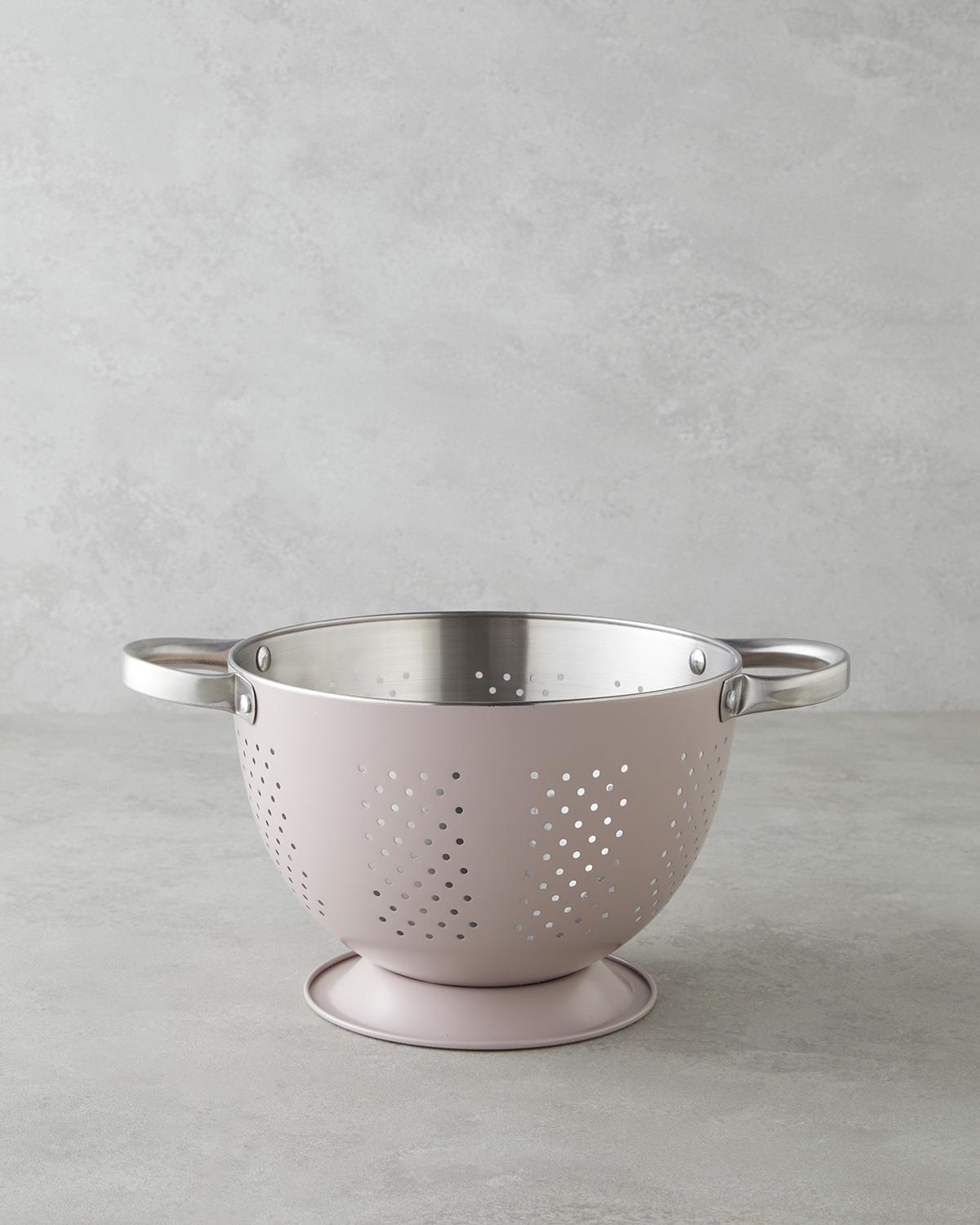 Makeda Paslanmaz Çelik Süzgeç 22 cm Açık Pembe
