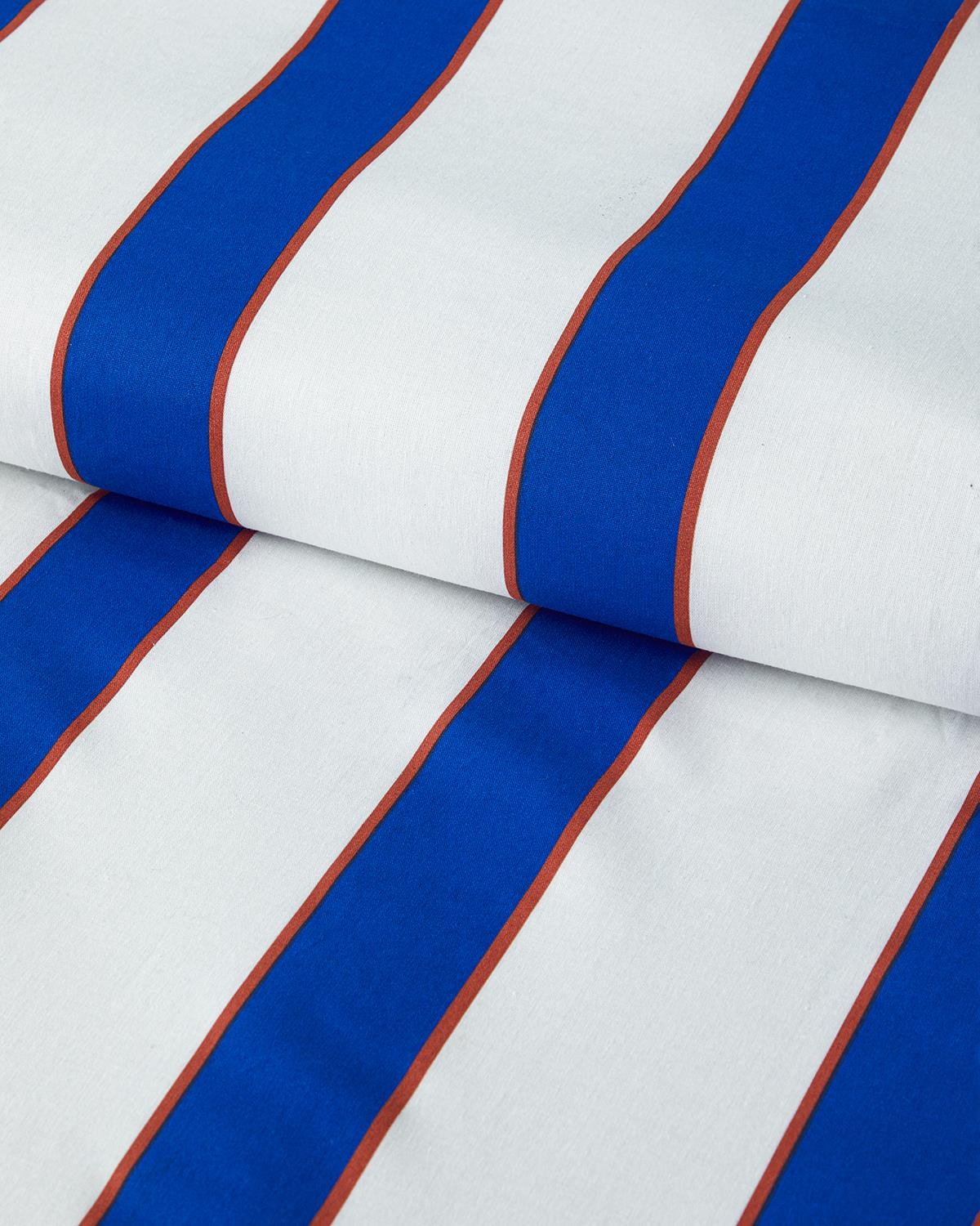 Marine Stripe Çift Kişilik Nevresim Seti Lacivert-Turuncu