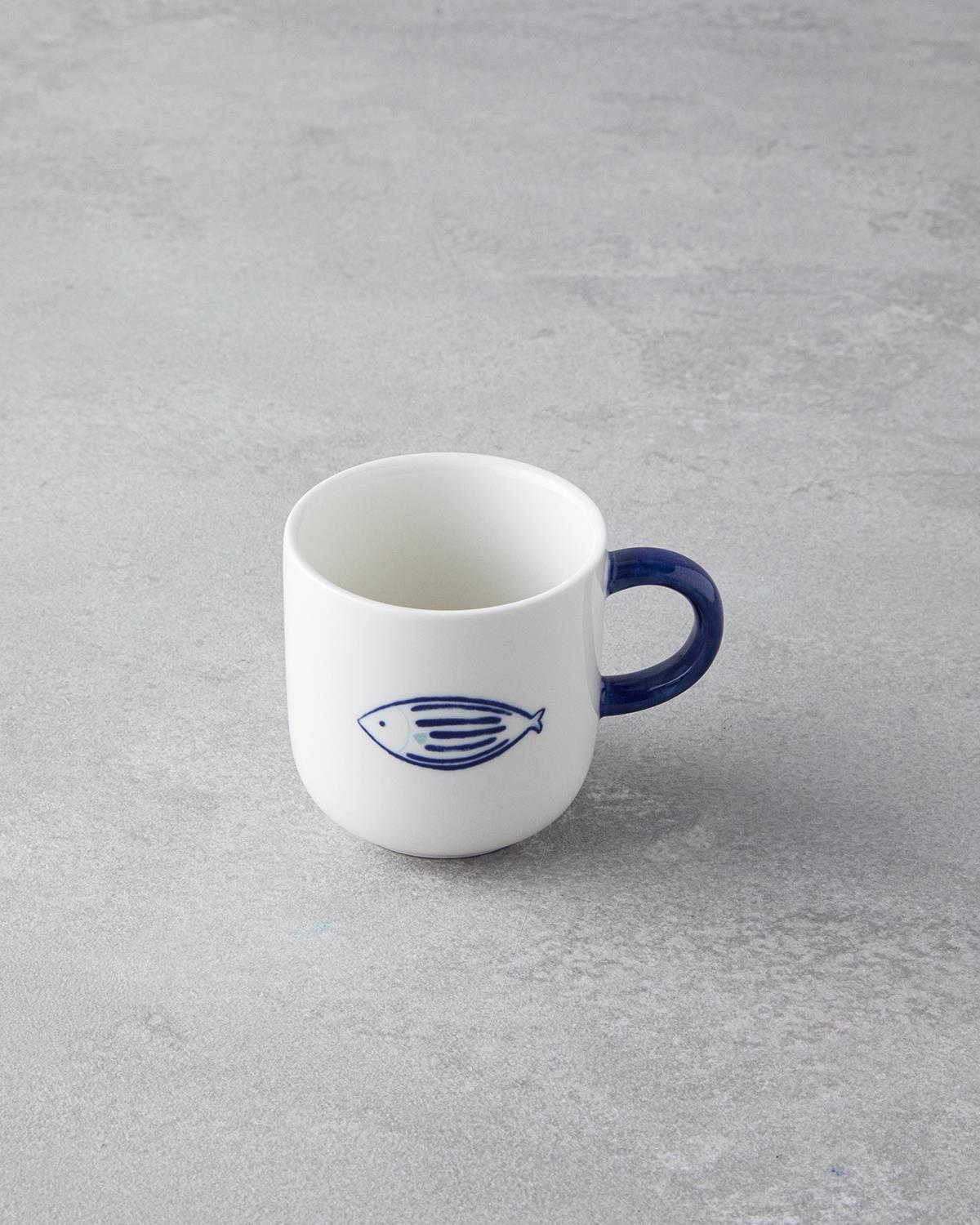 Marinique Stoneware 6'lı Kahve Fincan Takımı 130 ml Mavi