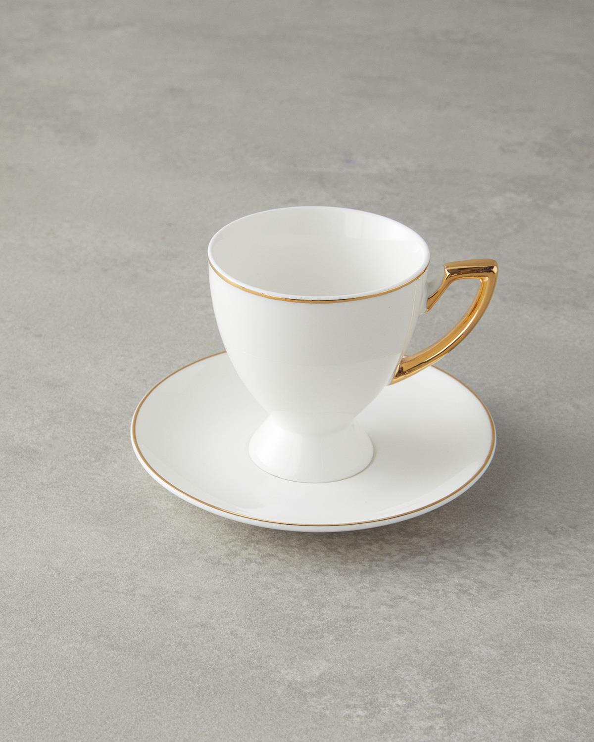 Marvy New Bone China 12 Parça 6 Kişilik Kahve Fincan Takımı Gold