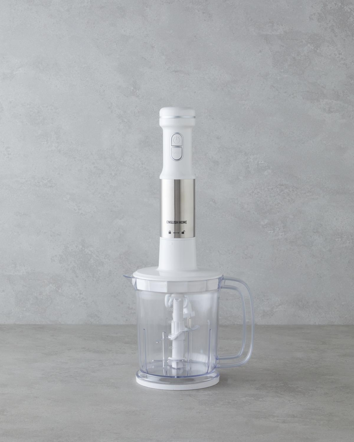 MBS 3010 4 Bıçaklı Mini Blender Seti 1500W Beyaz-Krom