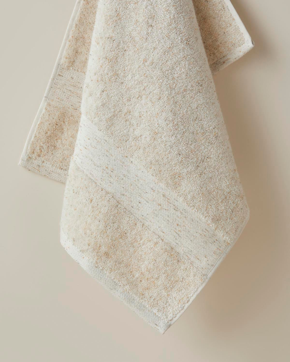 Melange Pamuk Yüz Havlusu 50x80 cm Bej Melanj